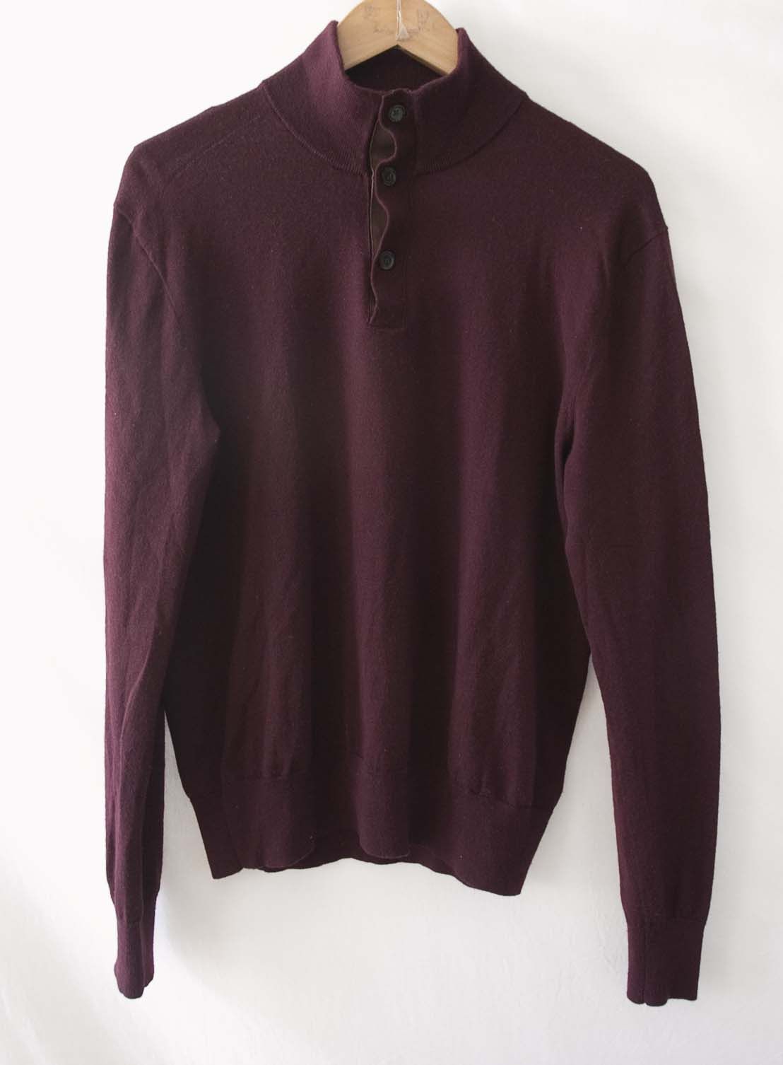 Ralph Lauren Ralph Lauren Sweater 100% Merino Wool Size M Burgundy Size US M / EU 48-50 / 2 - 2 Thumbnail
