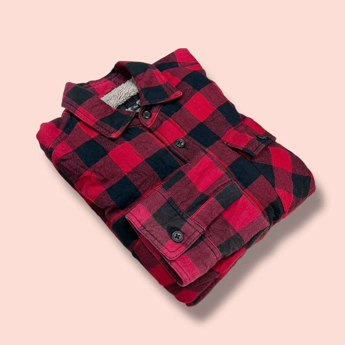 Flannel × Jun Takahashi × Uniqlo VINTAGE UNIQLO DOUBLE CHEST POCKET FLEECE LINING FLANNEL Size US L / EU 52-54 / 3 - 25 Thumbnail