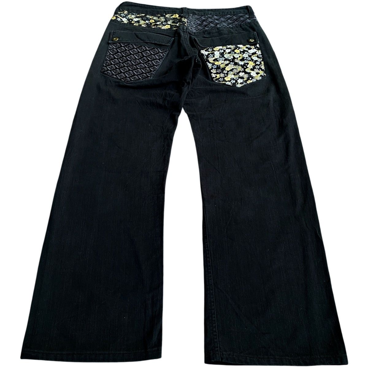 Rare Vintage Japanese Denim Karakuri tamashi Sukajan Jeans