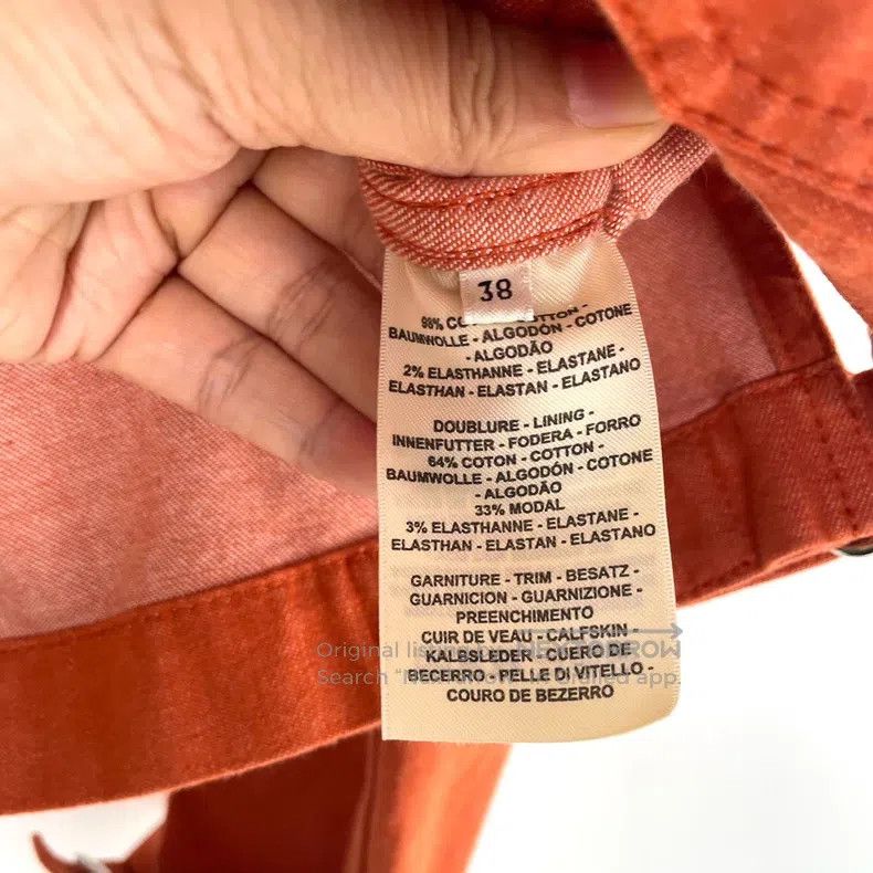 Hermes Hermes Spring/Summer Women's Wear, Orange Denim Jacket Size XS / US 0-2 / IT 36-38 - 5 Thumbnail