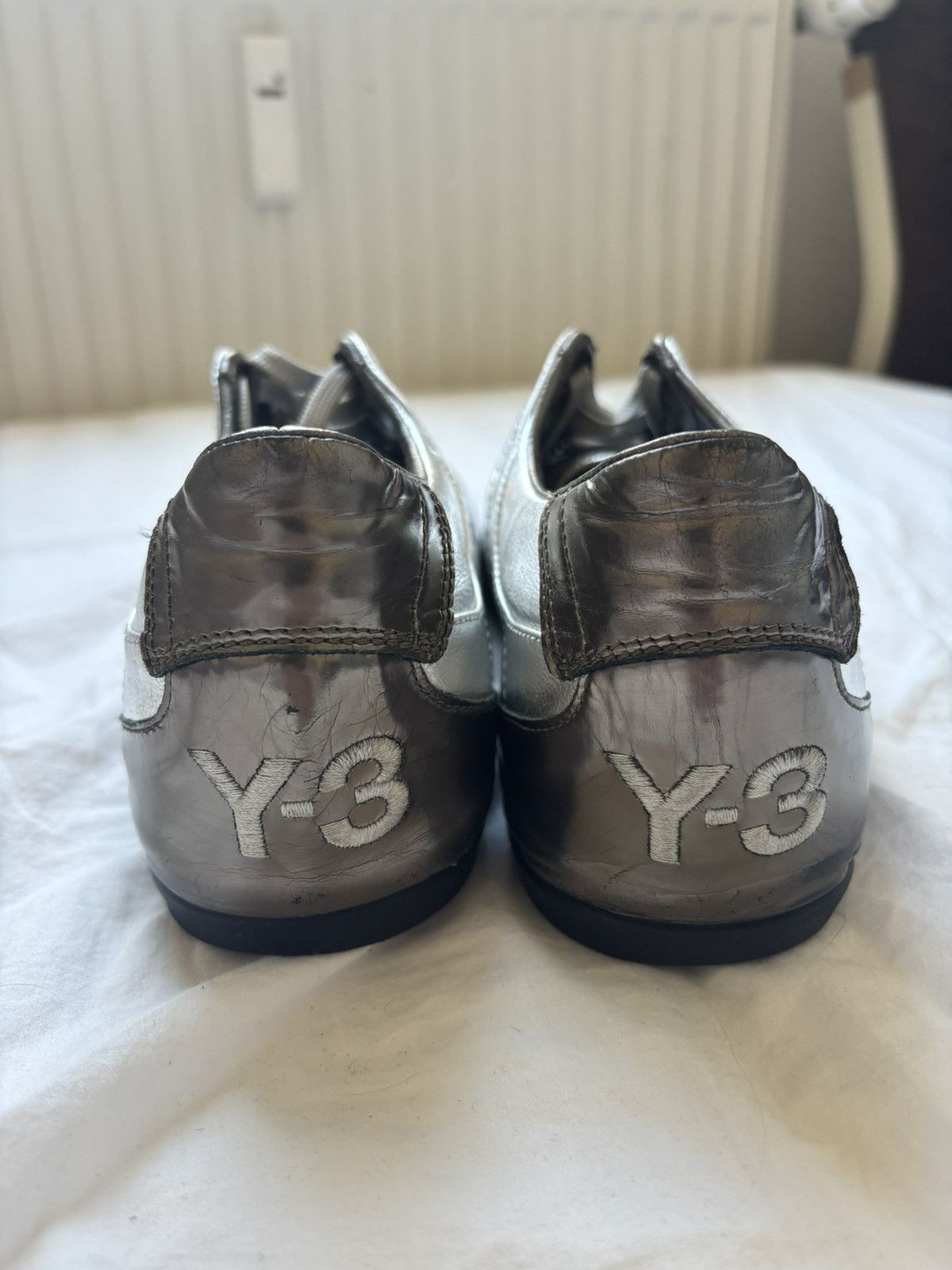 Y-3 Y-3 x Adidas silver metallic sneaker Size US 10.5 / EU 43-44 - 2 Thumbnail