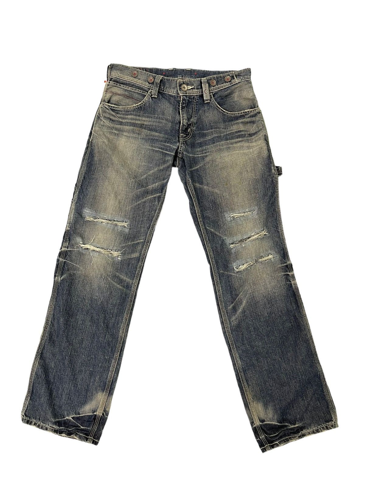 Edwin Carpenter Jeans Edwin Distress Faded Regular 7🟦4 Size US 32 / EU 48 - 1 Thumbnail