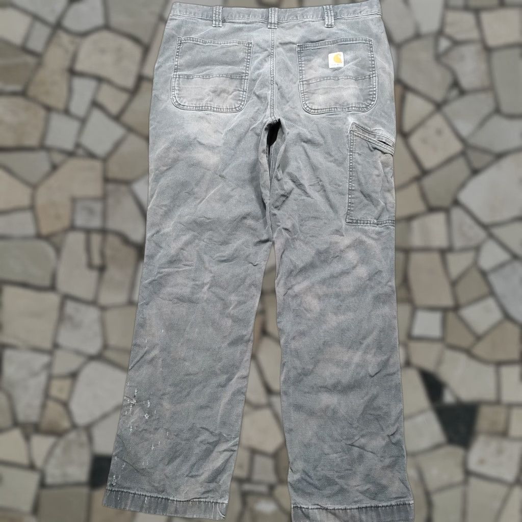 Carhartt Carhartt Pants Mens 36x30 Acid Wash Tie Dye Olive Green Canvas Distressed Relax Size US 36 / EU 52 - 1 Thumbnail