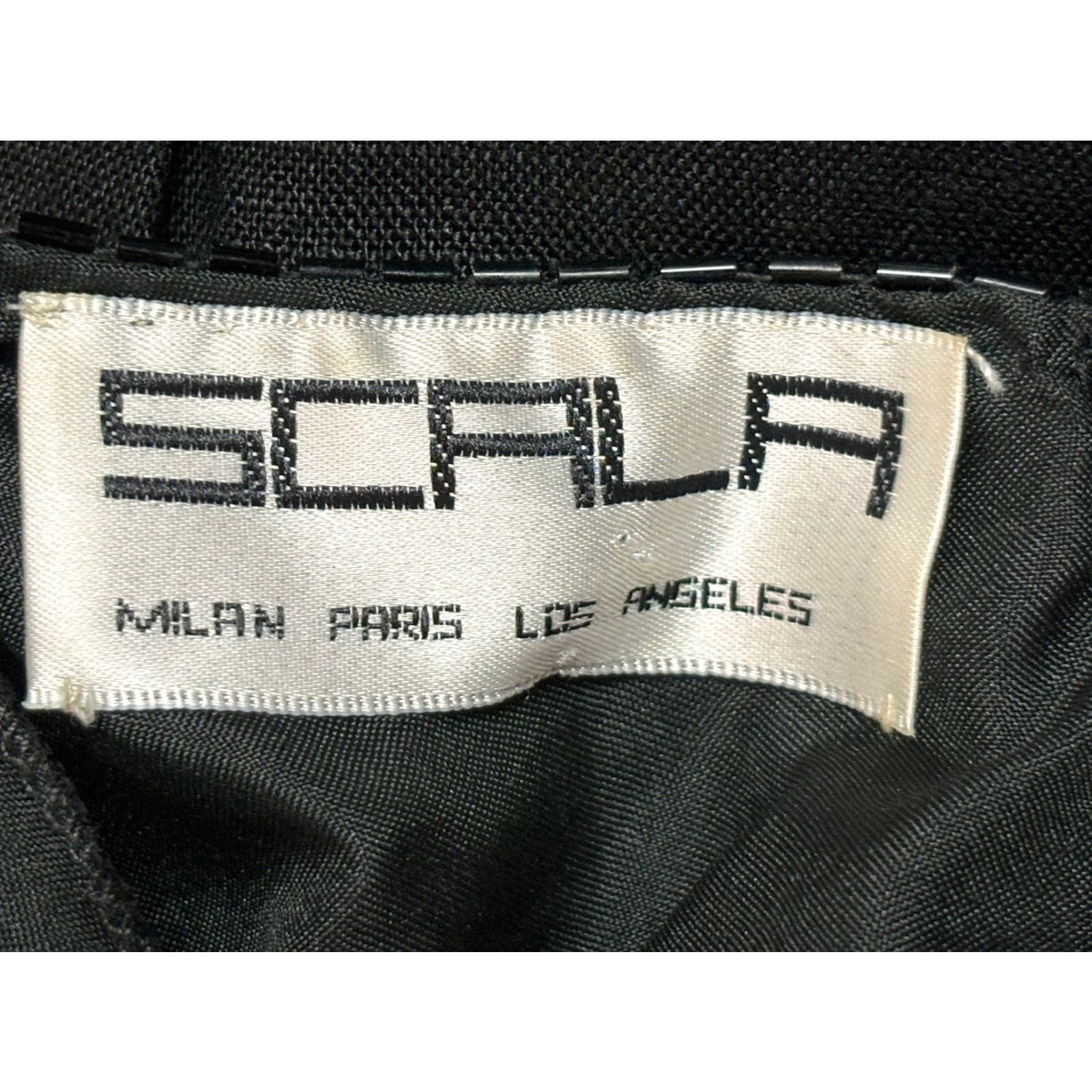 Vintage VINTAGE Scala Beaded Dress Women Short Sleeve Silk Cocktail Party Pencil Dress Black S Small Beaded, Sequin, 100% Silk, Zip Closure, Party/Cocktail Size 28" / US 6 / IT 42 - 7 Thumbnail