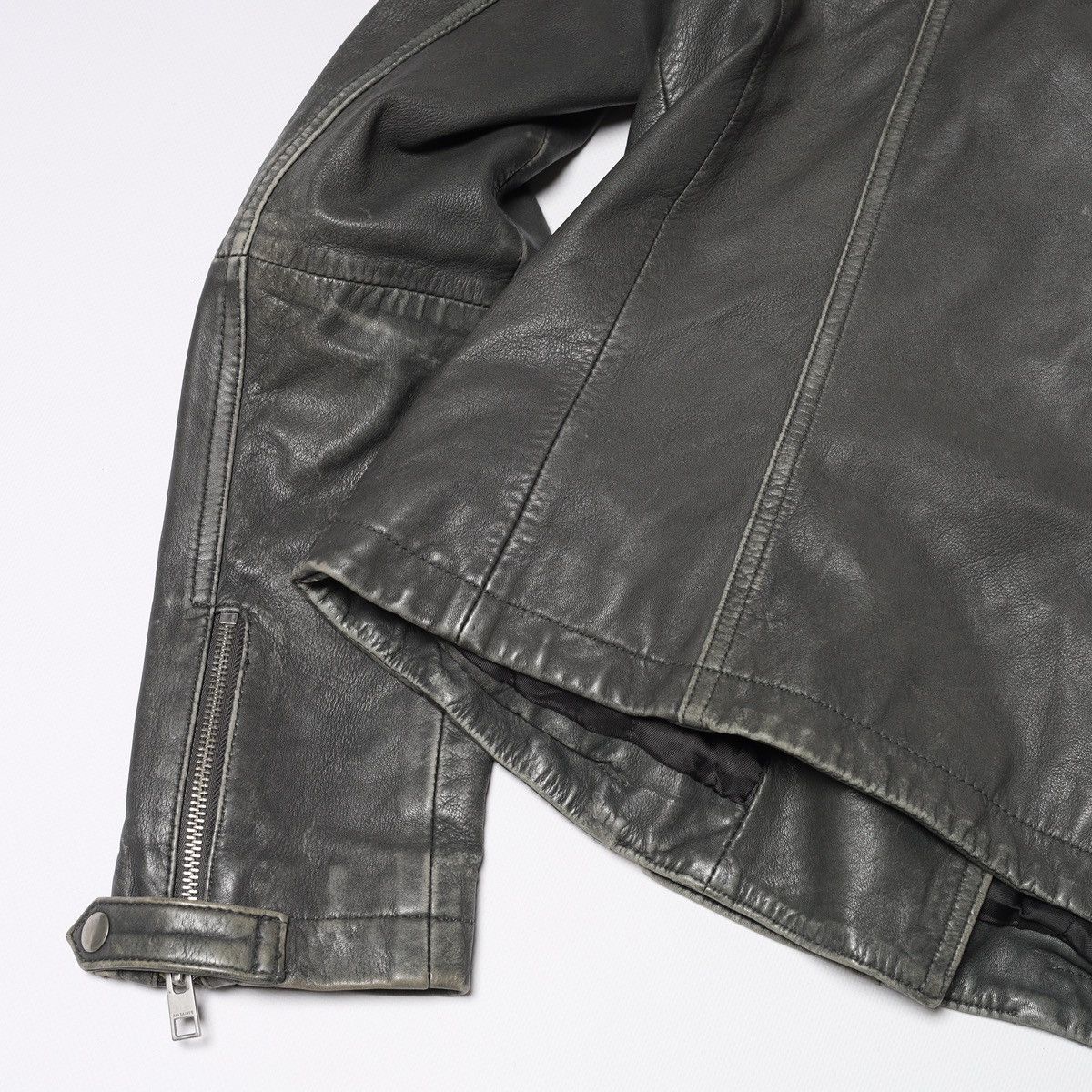 Allsaints Allsaints Cargo Biker Leather Jacket Faded Moto Size M / US 6-8 / IT 42-44 - 10 Thumbnail