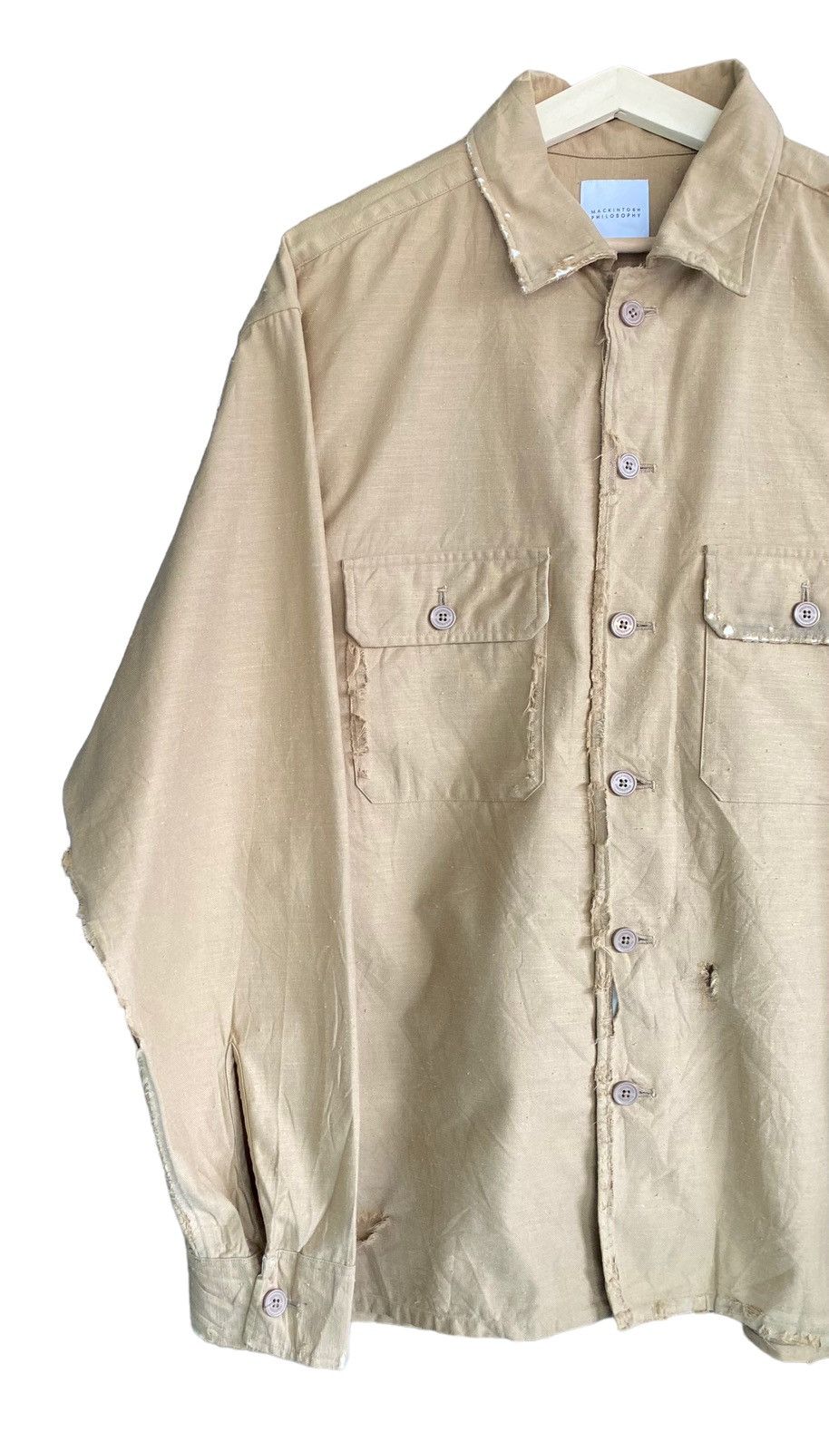 Mackintosh Mackintosh Philosophy Distressed Design Button Shirt Size US M / EU 48-50 / 2 - 4 Thumbnail