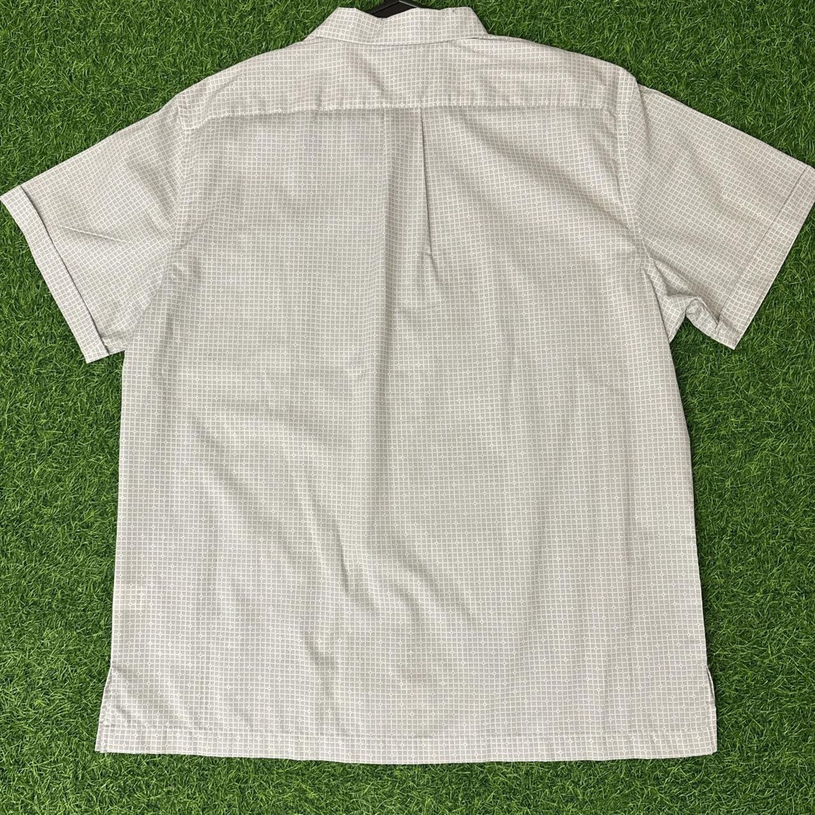 Van Heusen Men's Grey/White Checker Pattern Van Heusen Polo Shirt Size US XL / EU 56 / 4 - 2 Thumbnail