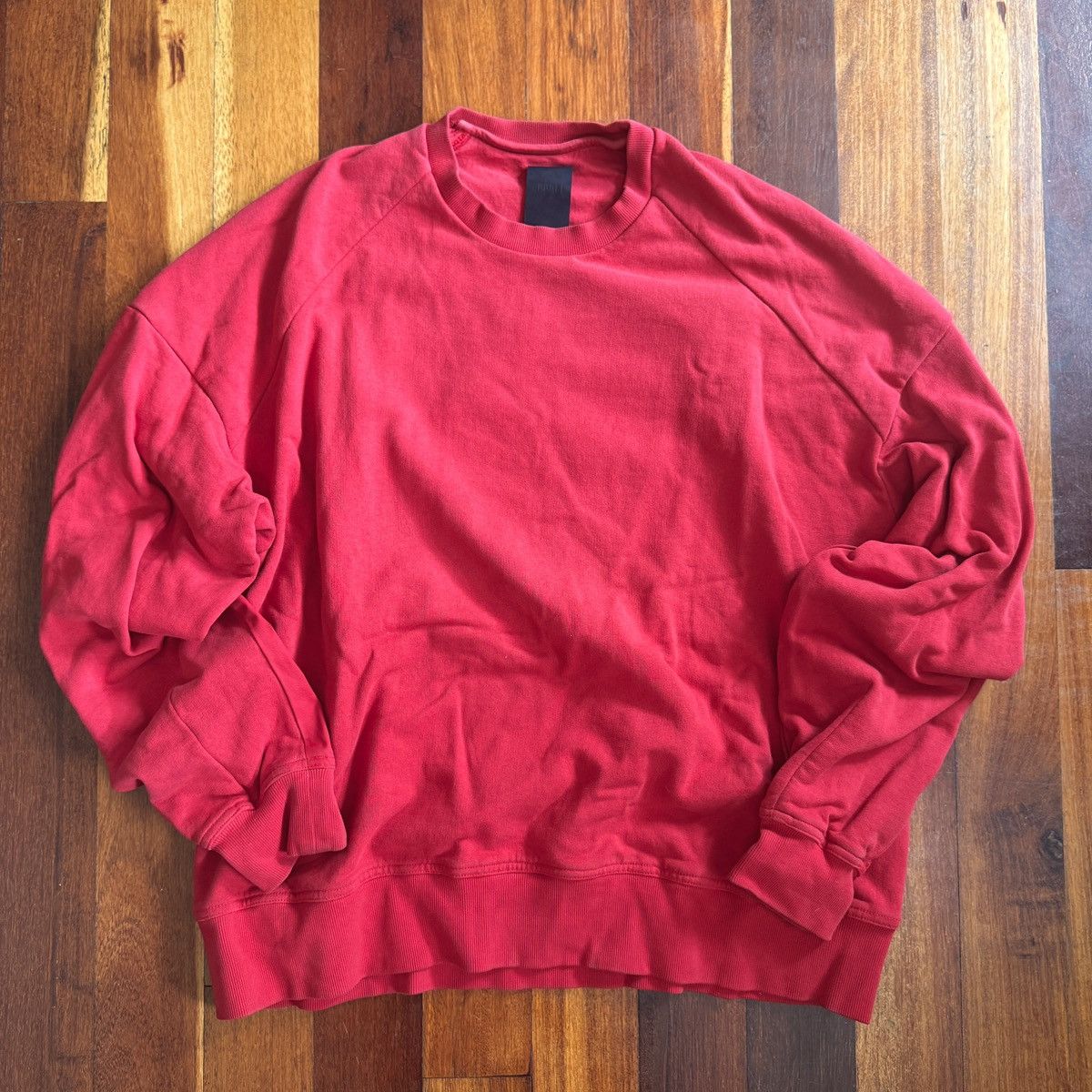 Juun.J Red French Terry Cotton Sweatshirt Size US M / EU 48-50 / 2 - 1 Thumbnail