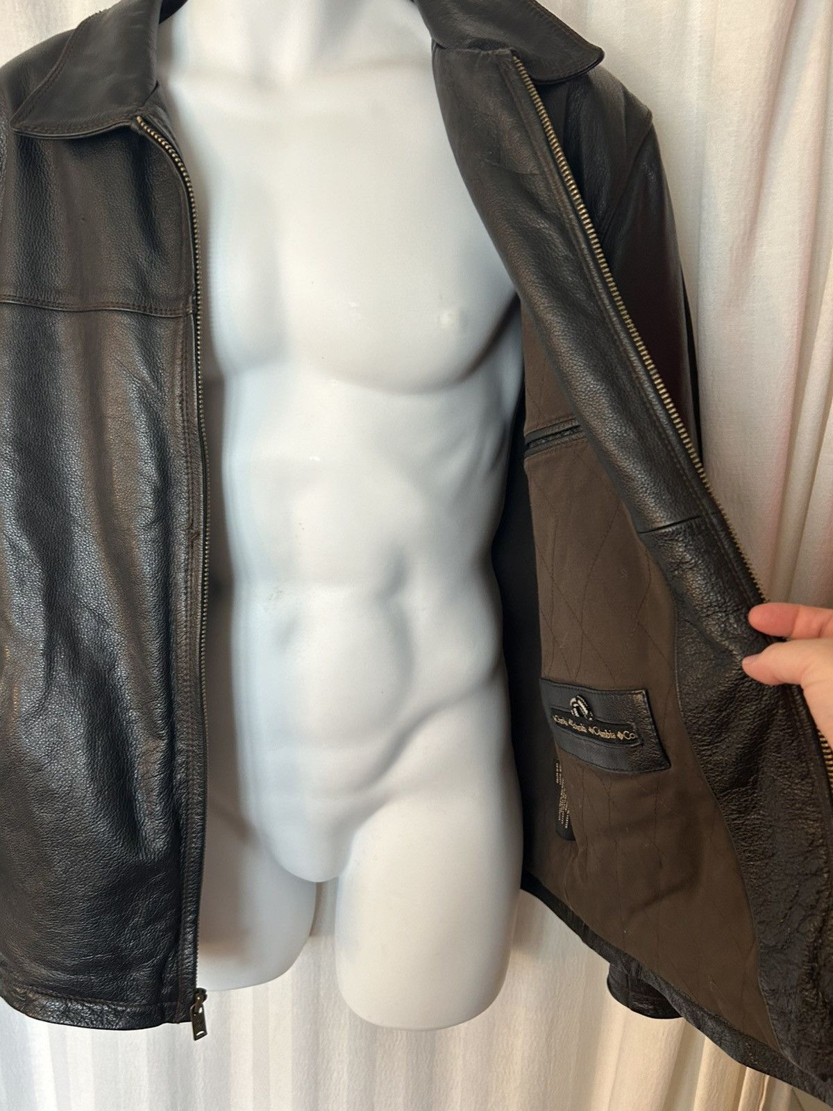 Columbia Jacket: columbia leather coat with quilted lining lg Size US L / EU 52-54 / 3 - 7 Thumbnail