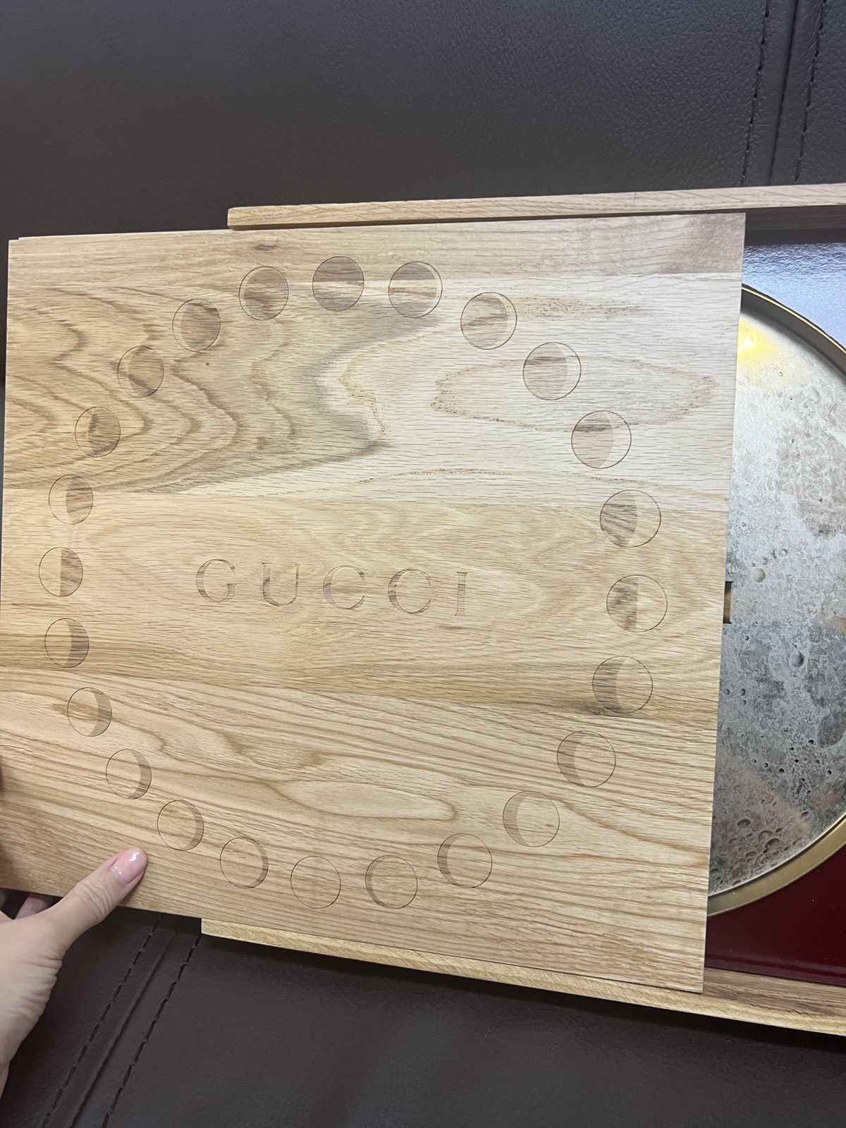 Gucci 🌕 Gucci VIP moon brass tray coffee table decor wooden box Size ONE SIZE - 6 Thumbnail