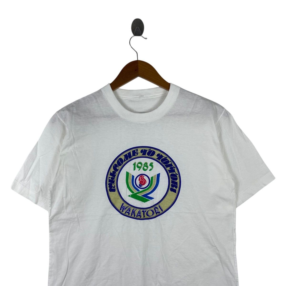 Vintage × Welcome Design Store Vintage 1985 WELCOME TO TOTORRI Sand Dunes Tee Shirt Top Size US S / EU 44-46 / 1 - 2 Thumbnail