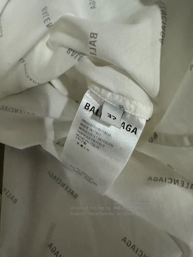 Balenciaga Balenciaga size 37 Printed Logo Shirt, White Size US XS / EU 42 / 0 - 5 Thumbnail