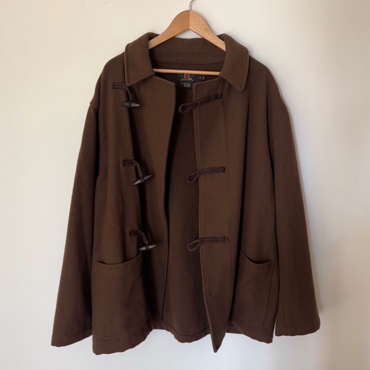 RRL Ralph Lauren RRL Double RL Wool Duffel Coat Toggle Clasp Chocolate Brown Size US XL / EU 56 / 4 - 3 Thumbnail