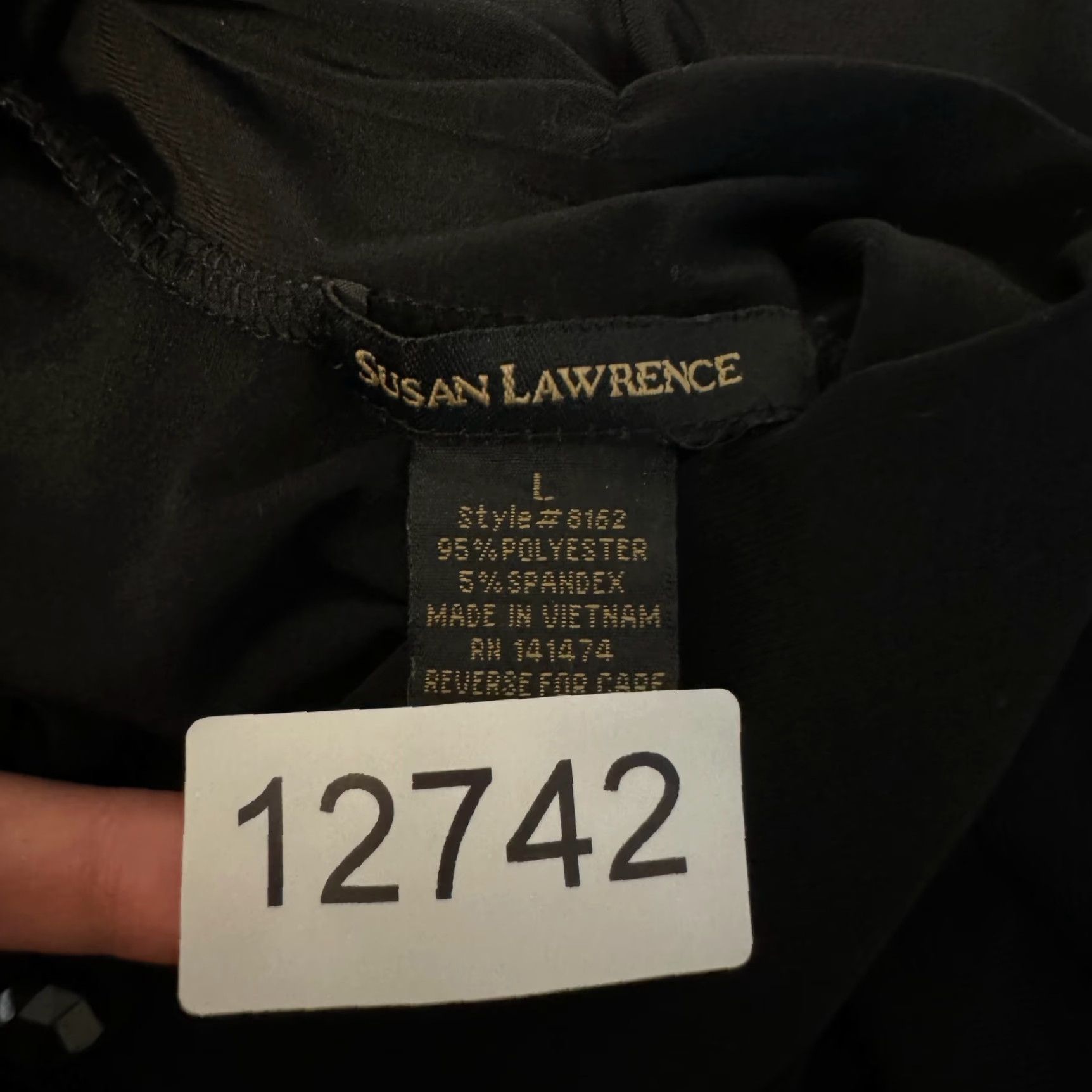 Vintage VINTAGE Susan Lawrence Shirt L Black 90s Y2K High Neck Top Mock Neck Office Corpcore Mens/Womens Size L / US 10 / IT 46 - 6 Thumbnail