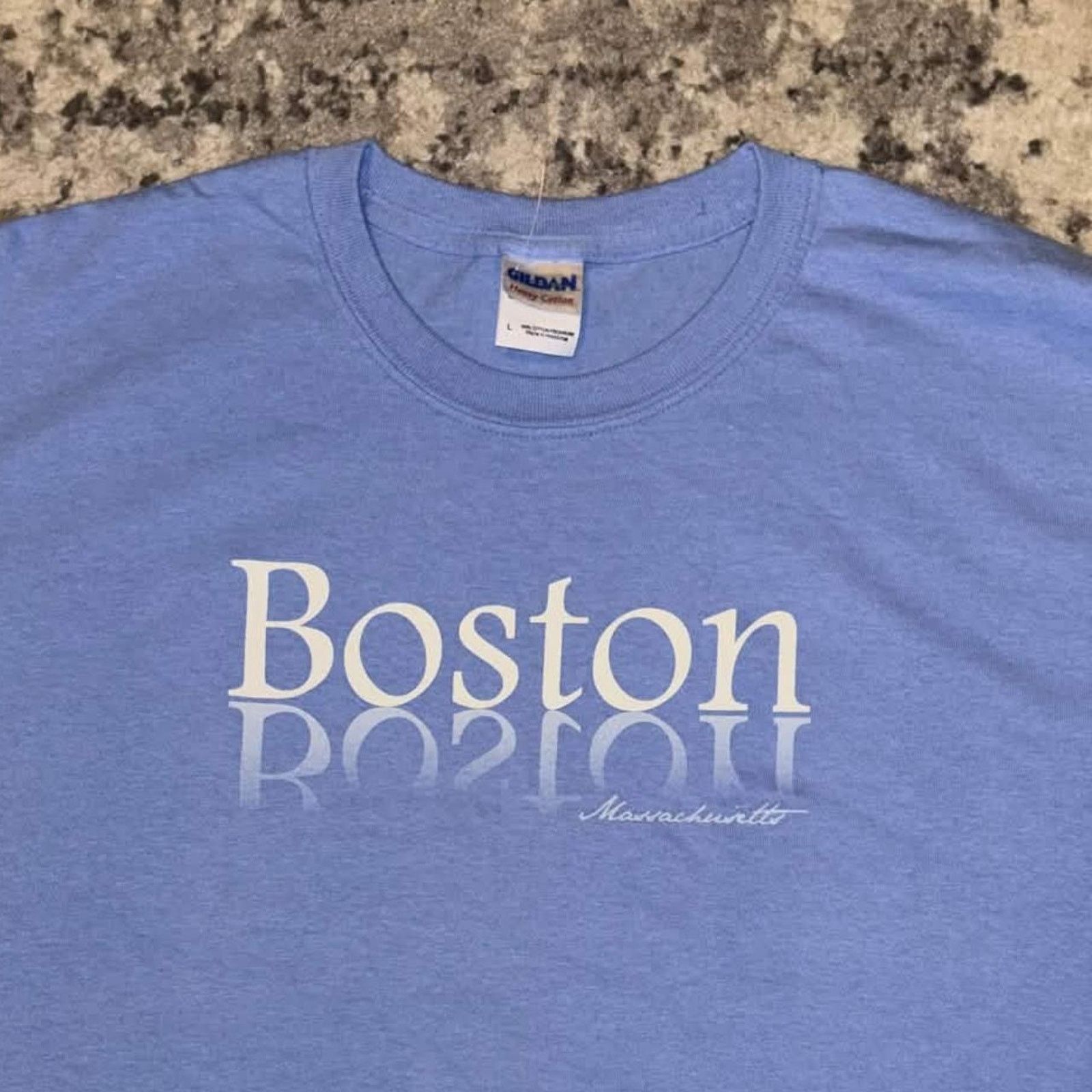 Vintage 00s Boston Massachusetts Destination Shirt Size US L / EU 52-54 / 3 - 2 Thumbnail