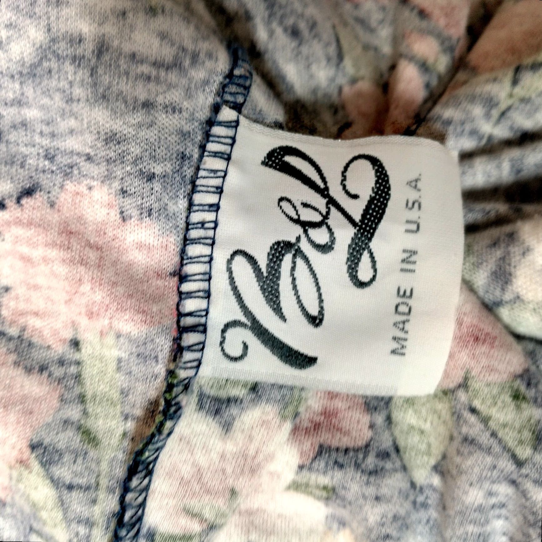 Vintage VINTAGE Skirt And Shirt Knit Outfit Set Floral Blue Cottagecore 2 Piece USA Women Large Size L / US 10 / IT 46 - 2 Thumbnail