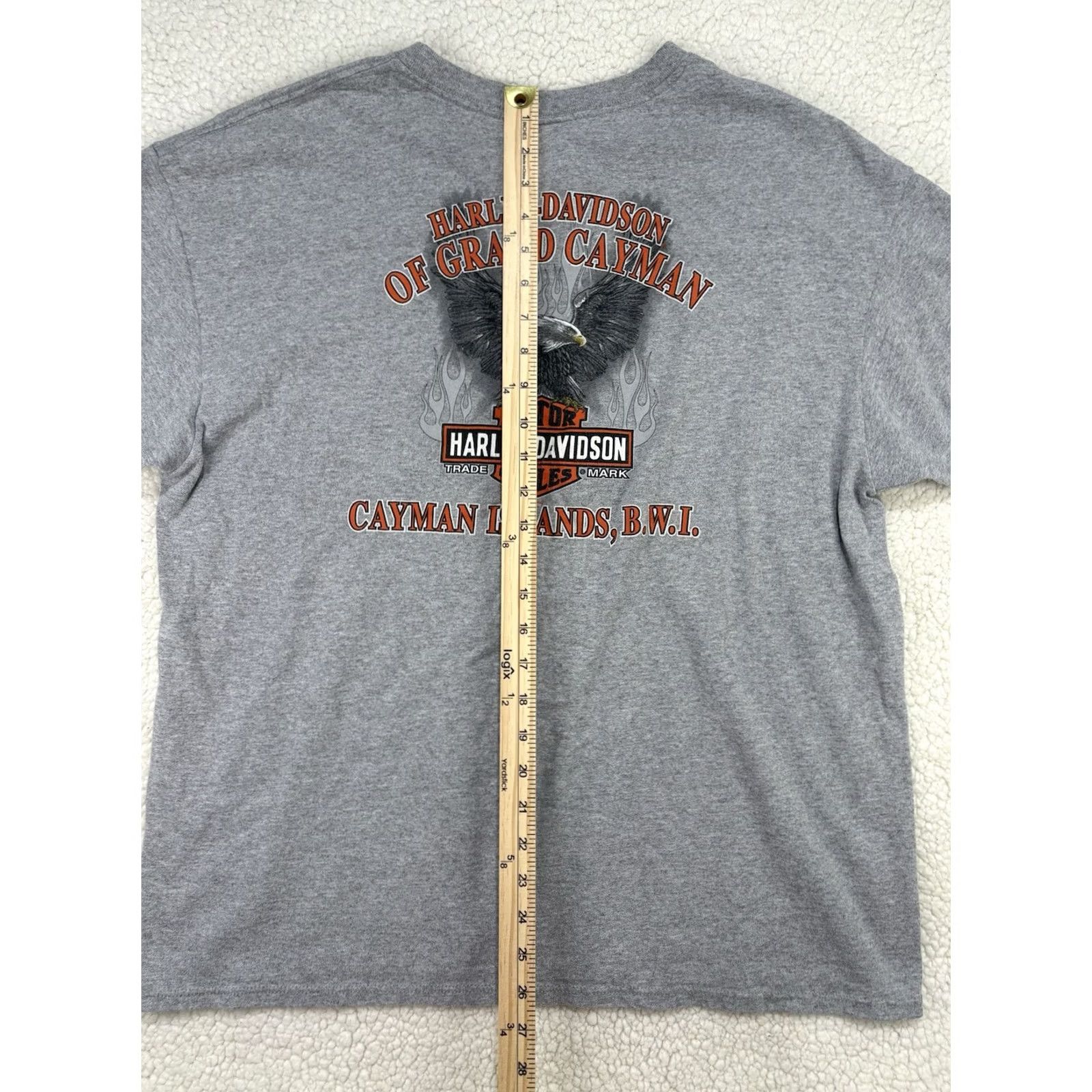 Harley Davidson Harley-Davidson Cayman Islands Mens XL TShirt Grey Graphic Print Short Sleeve Crew Neck Size US XL / EU 56 / 4 - 7 Thumbnail