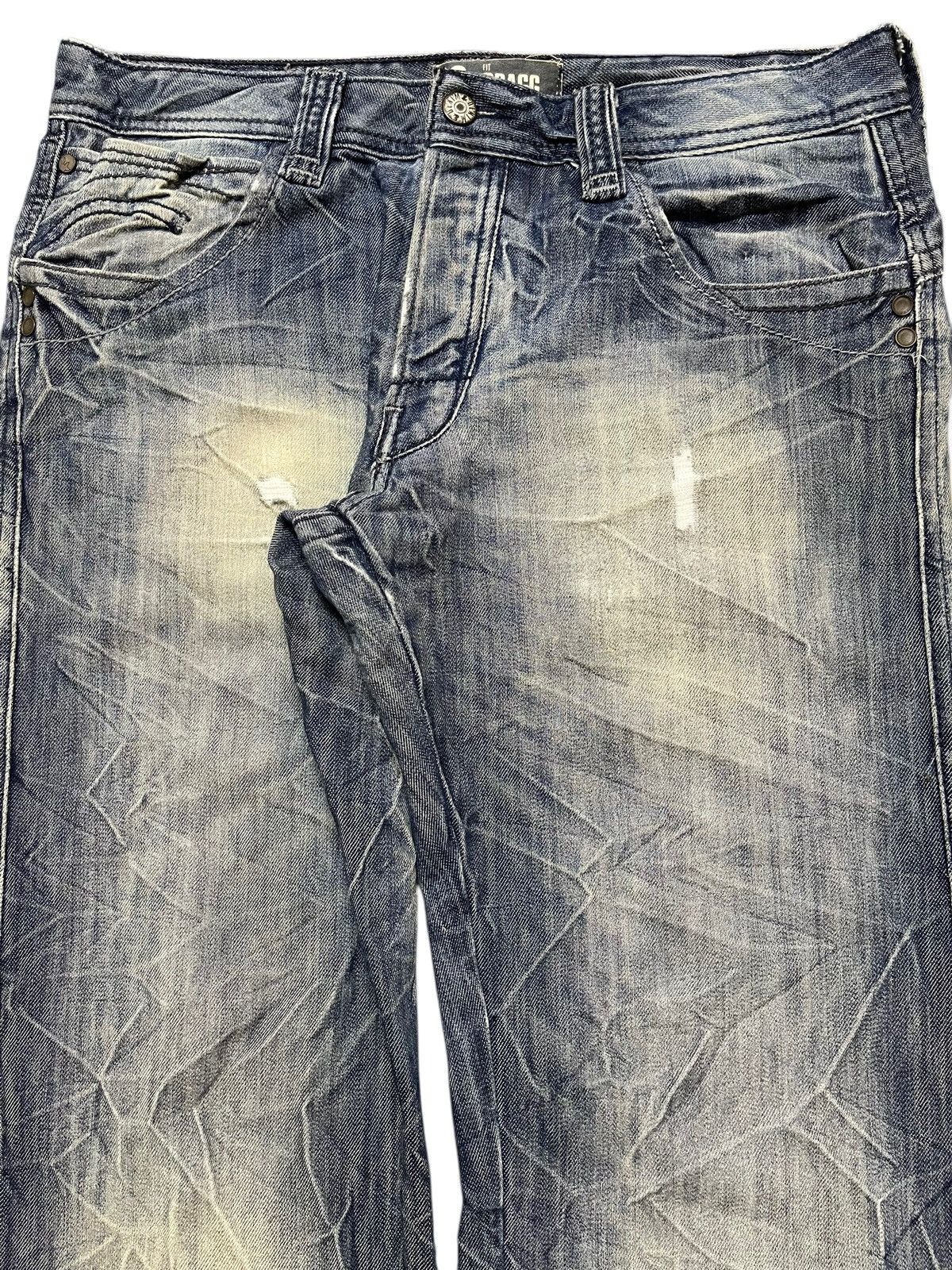 14th Addiction Vintage Japanese Brand Blue Wash Thunder Style Loose Jeans Size US 32 / EU 48 - 4 Thumbnail