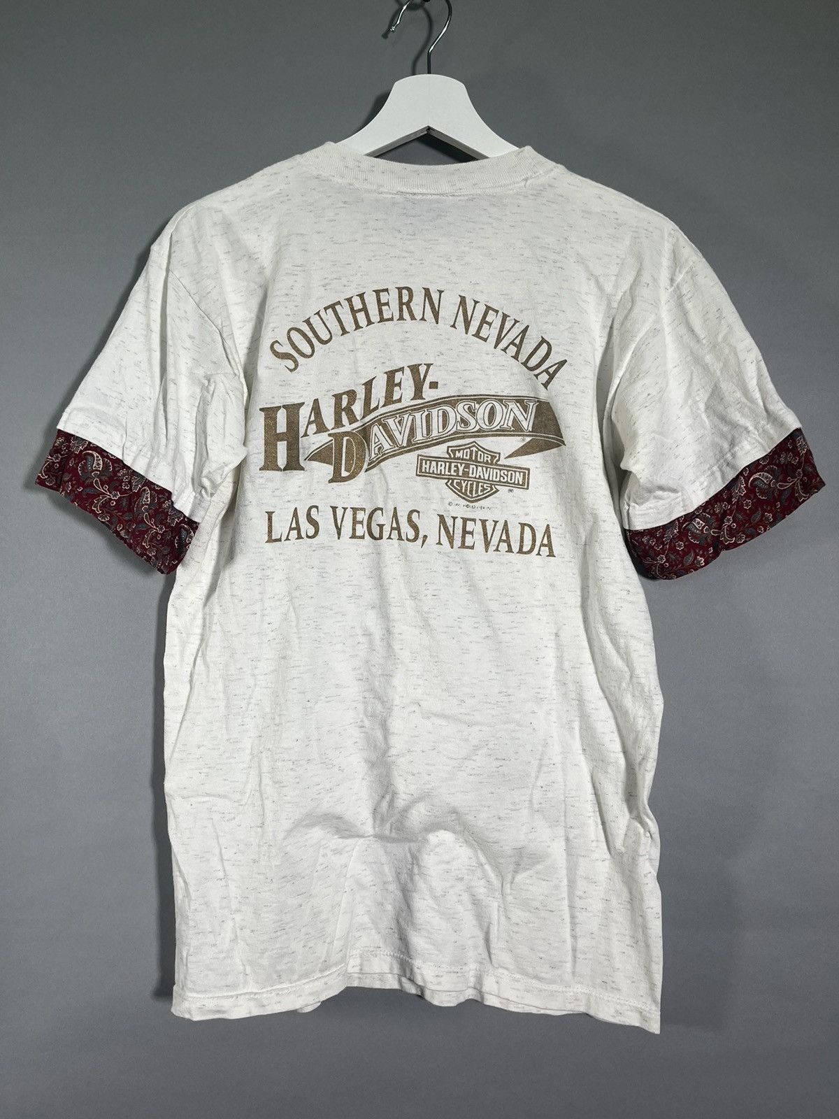 Harley Davidson 1990’s Vintage Harley Davidson White Paisley Tee Size US S / EU 44-46 / 1 - 6 Thumbnail
