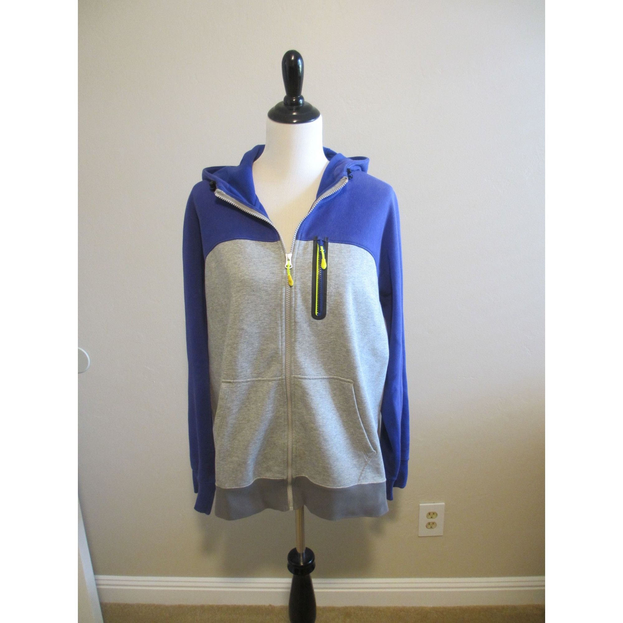Nike Nike Sportswear Lg purple & Gray Full-Zip Hoodie With Neon A Size L / US 10 / IT 46 - 1 Thumbnail