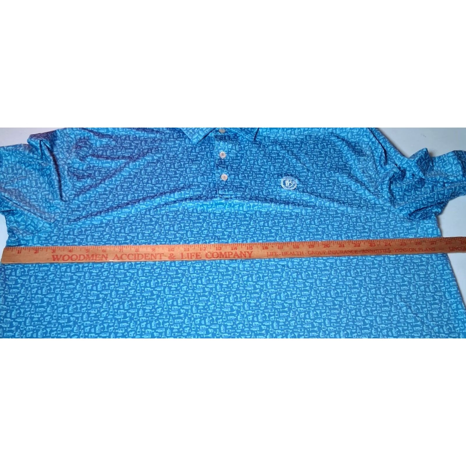 Peter Millar Peter Millar Summer Comfort Golf Polo Shirt Men XXL Blue Martini Liquor Coctails Size US XXL / EU 58 / 5 - 4 Thumbnail