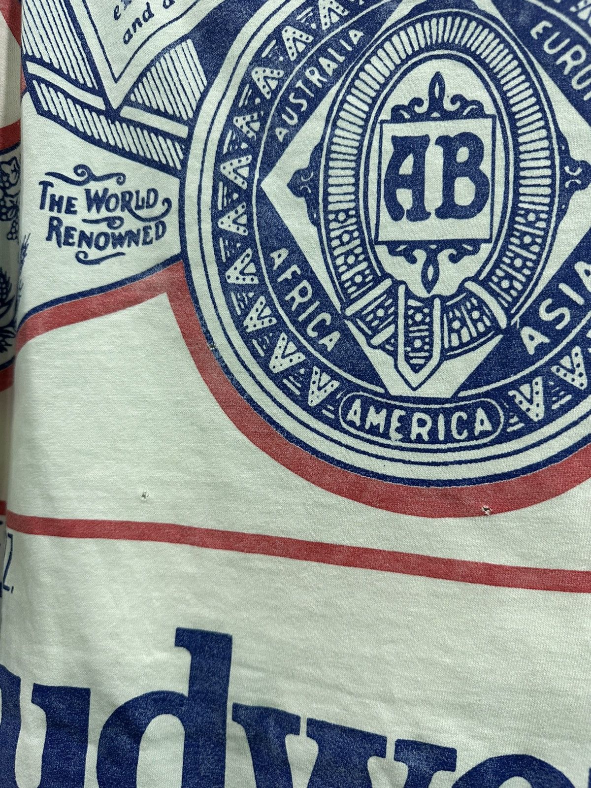 Budweiser Vintage White Budweiser "King of Beers" 1990s AOP Tee Size US XL / EU 56 / 4 - 15 Thumbnail