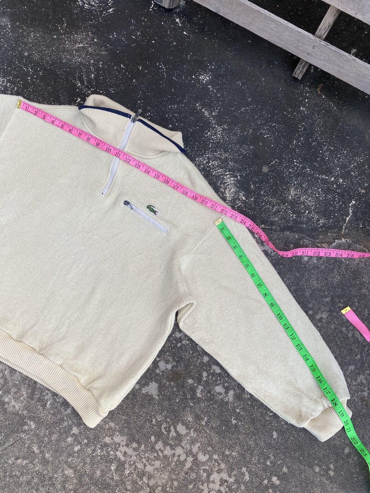 Lacoste Vintage Lacoste Baggy Knitwear Half Zipper Sweatshirt Size US L / EU 52-54 / 3 - 11 Thumbnail