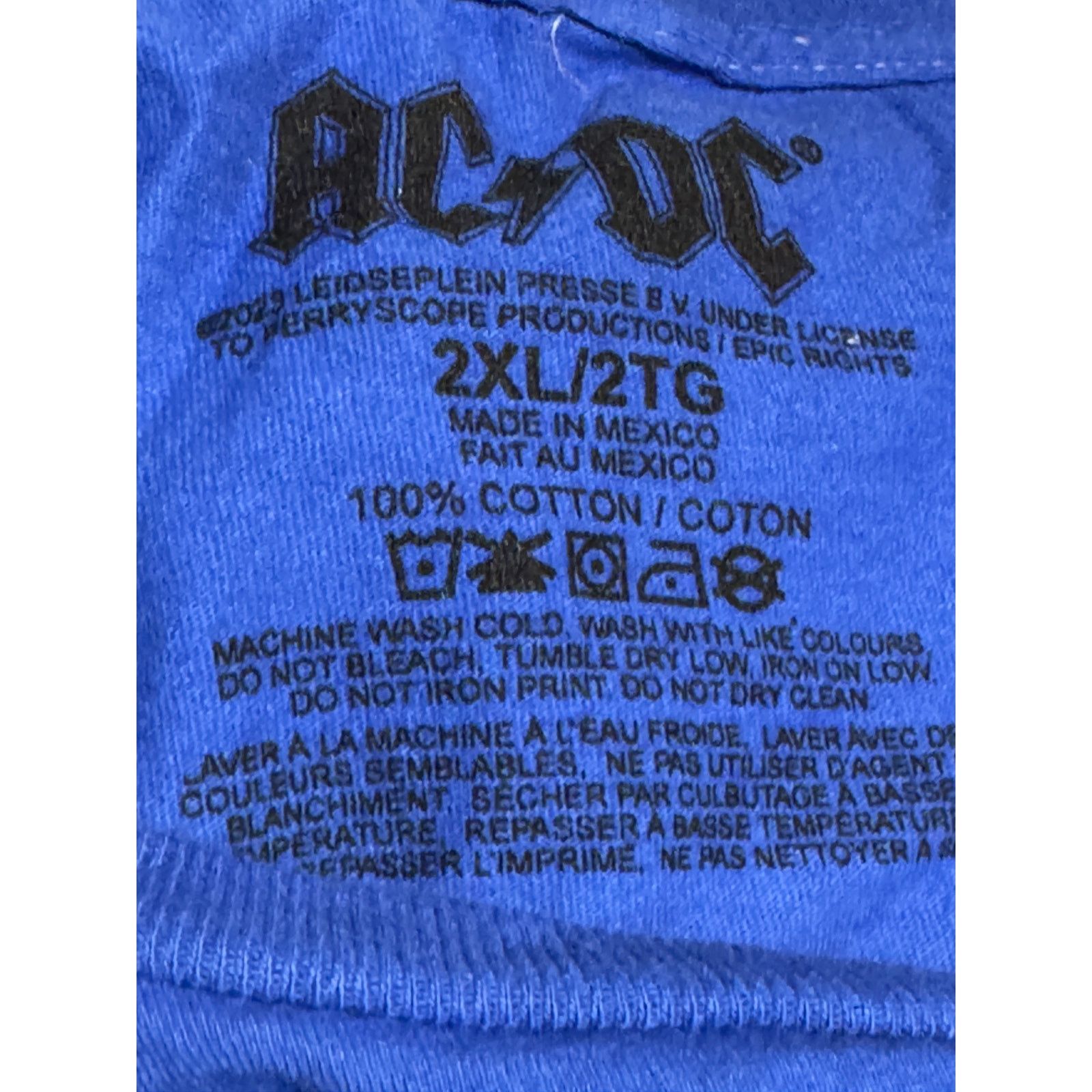 Other ACDC Money Talks Tie-Dye T-Shirt Blue and White Size 2XL Size US M / EU 48-50 / 2 - 4 Thumbnail