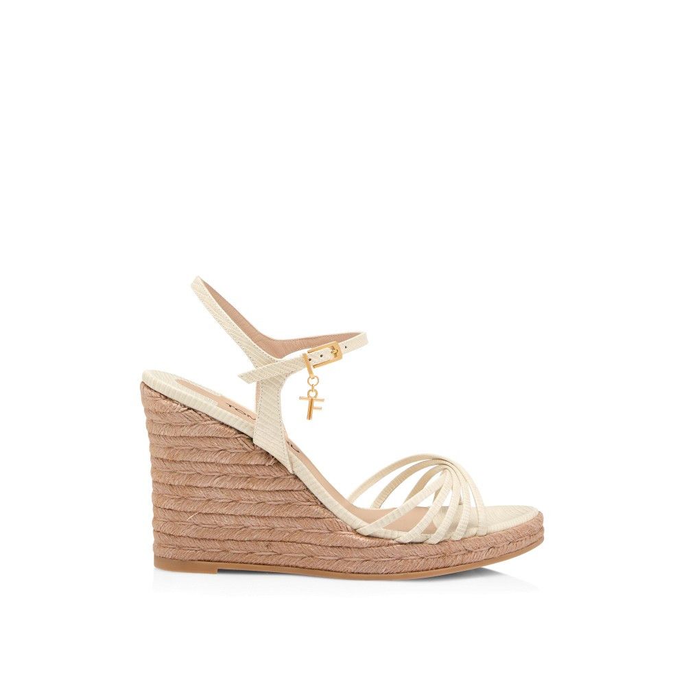 o1loc1c0925 W3495 Leather Cabana Wedge Espadrille in Beige
