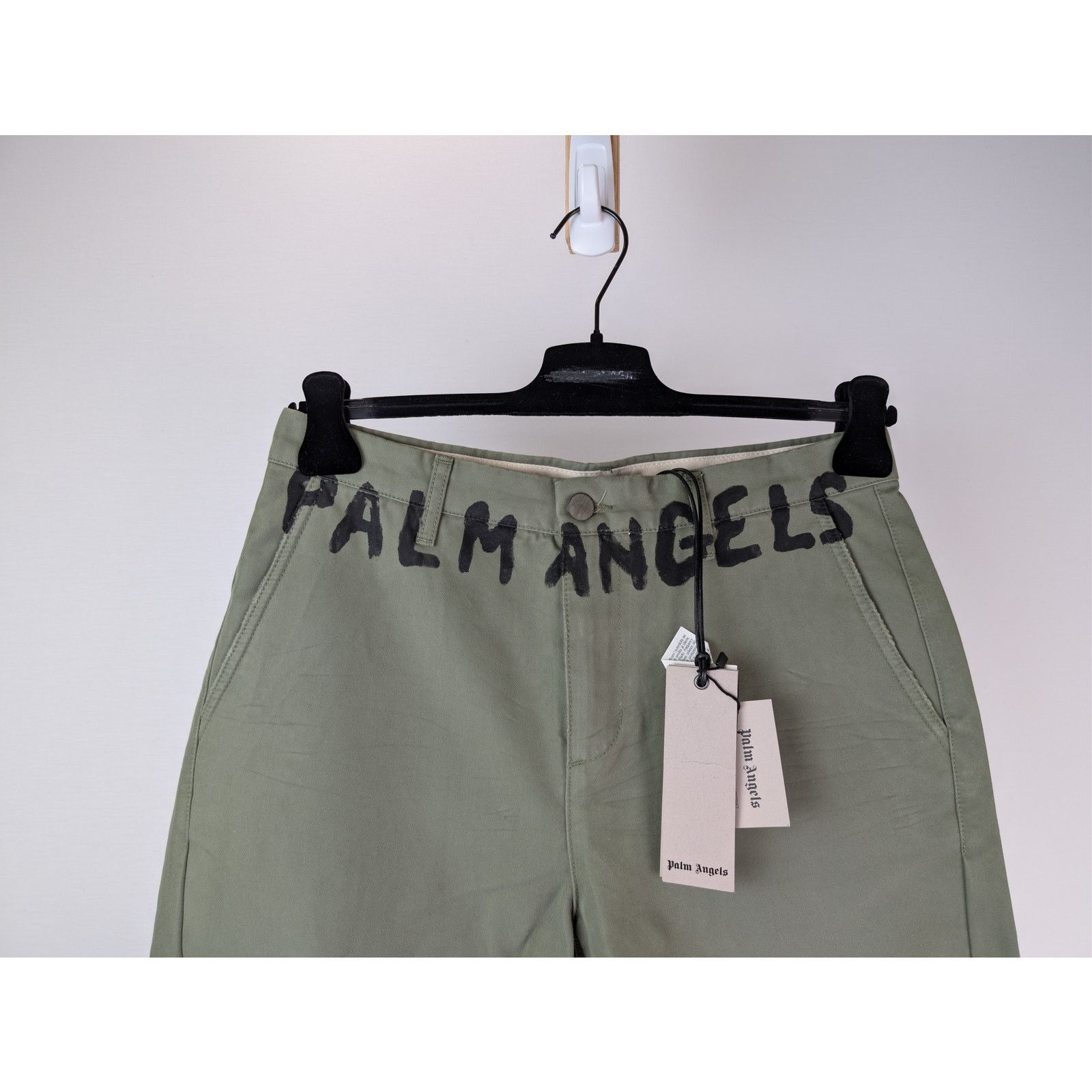 Palm Angels o1rshd1 Seasonal Logo Chino Pants in Military / Black Size US 32 / EU 48 - 3 Thumbnail