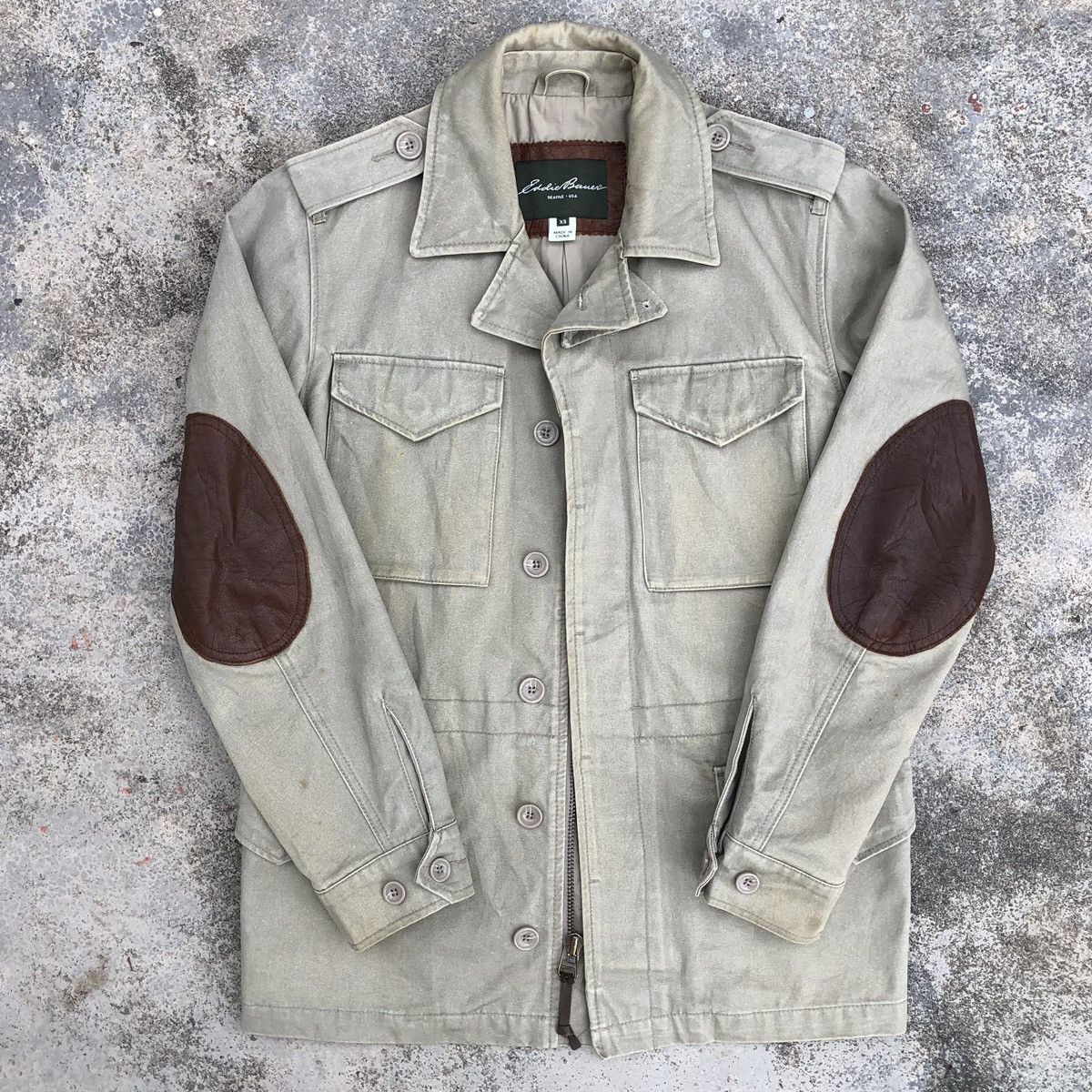 Eddie Bauer Vintage Eddie Bauer Sun Faded M65 Elbow Leather Patch Jacket Size US XS / EU 42 / 0 - 6 Thumbnail