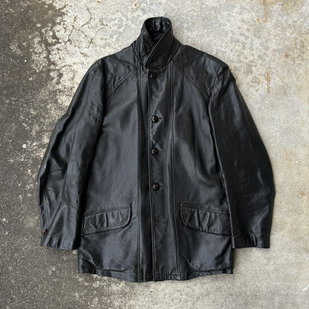 Leather 70s Anthony Bourdain Shop Car Coat leather jacket ERD Size US L / EU 52-54 / 3 - 5 Thumbnail