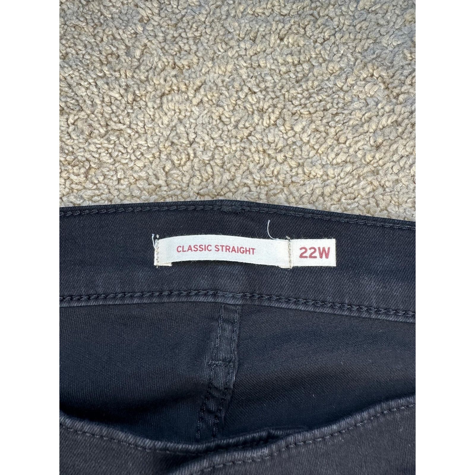 Levi's NWT Levi's Classic Straight Jeans Black Women's Size 22 Size 22" - 8 Thumbnail