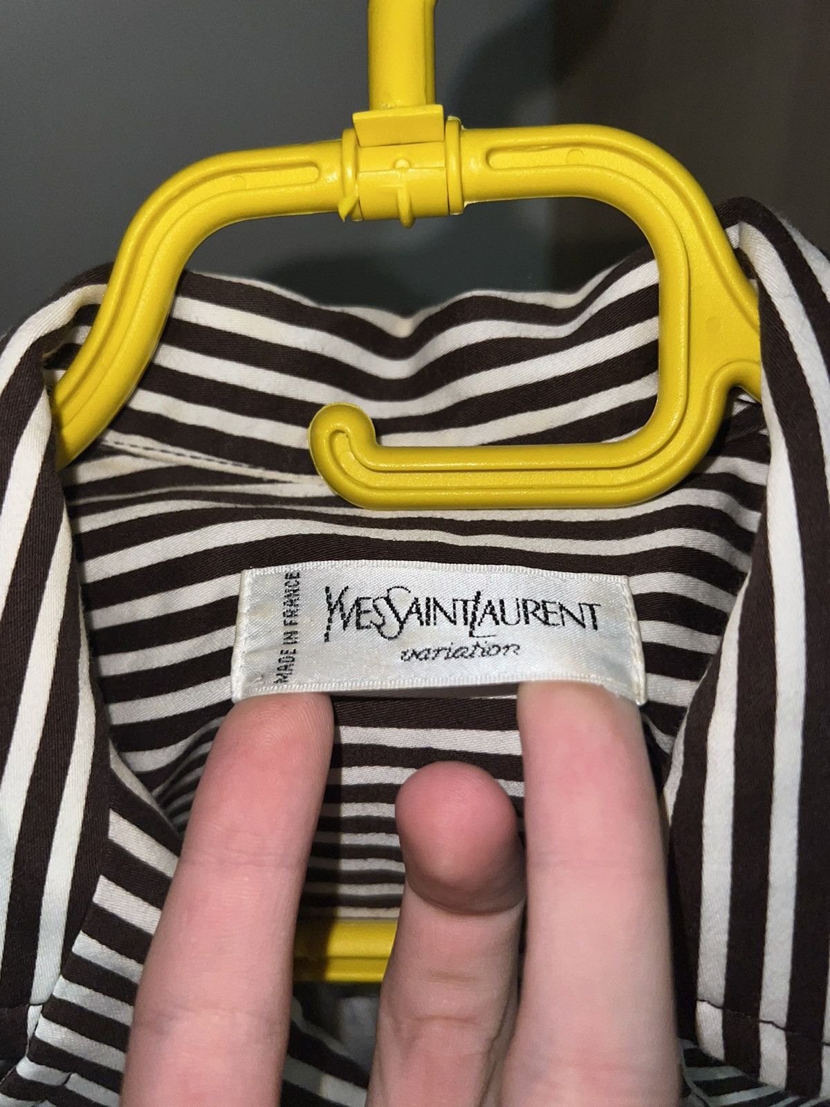 Saint Laurent Paris × Yves Saint Laurent YSL vintage variation striped day dress with belt Size S / US 4 / IT 40 - 8 Thumbnail