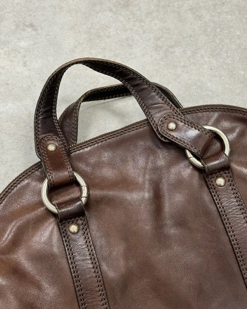Emporio Armani 2000s Emporio Armani Brown Leather Handle Bag Size ONE SIZE - 3 Thumbnail