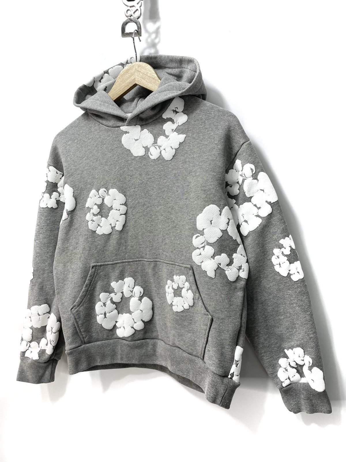 DENIM TEARS Denim Tears Floral Hoodie – Grey – Size S – Made in Portugal Size US S / EU 44-46 / 1 - 5 Thumbnail