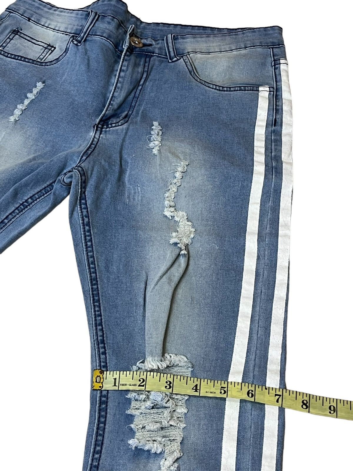 Japanese Brand JAPANESE DENIM STRETCH COTTON DISTRESS STYLE JEANS Size US 32 / EU 48 - 13 Thumbnail