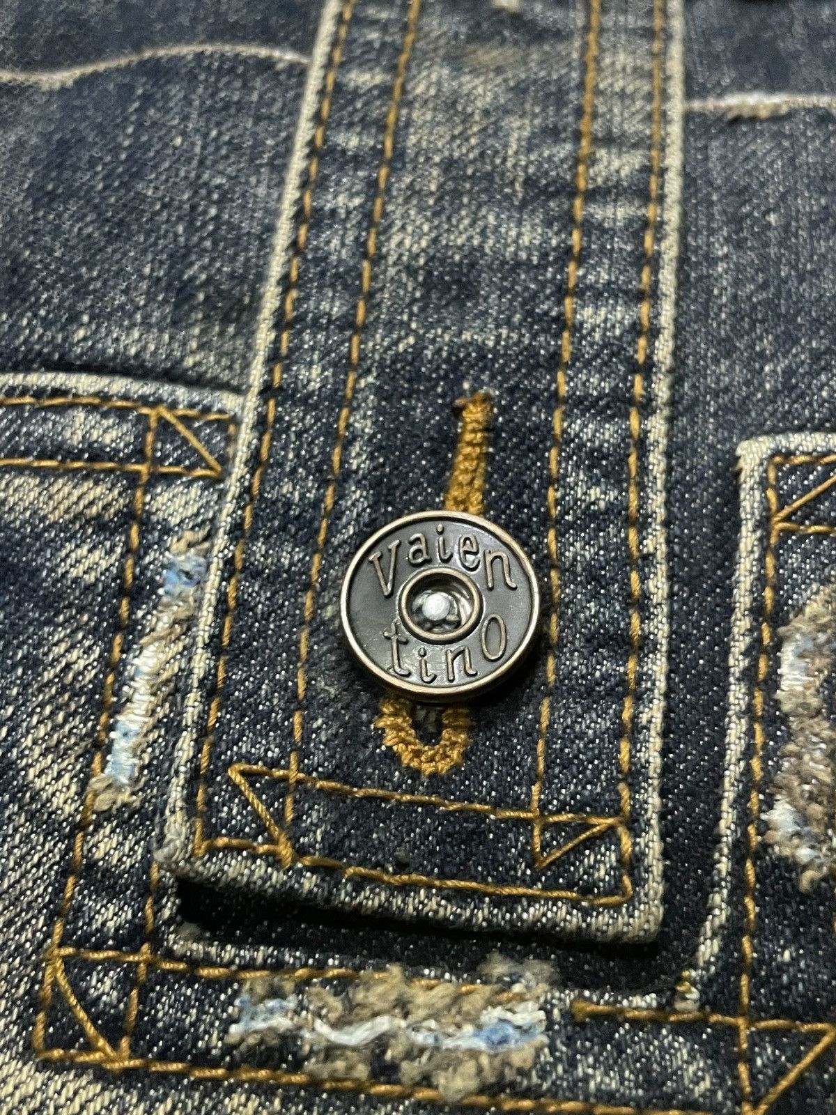 Hysteric Glamour × Japanese Brand × Valentino Rudolph Valentino Japan Mud Wash Baggy Loose Jeans Size US 32 / EU 48 - 19 Thumbnail