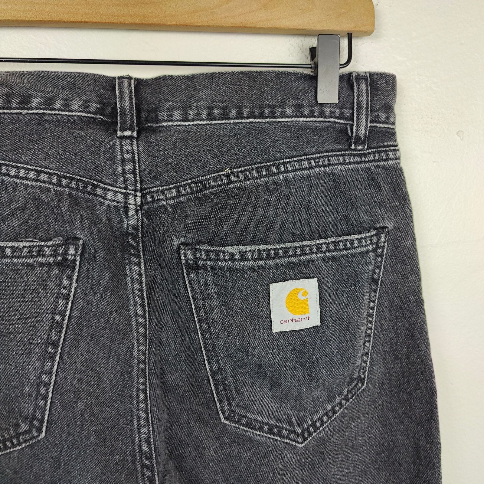 Carhartt Carhartt WIP Nolan Jeans Size 29 Charcoal Wash Button Fly Size 29" - 5 Thumbnail