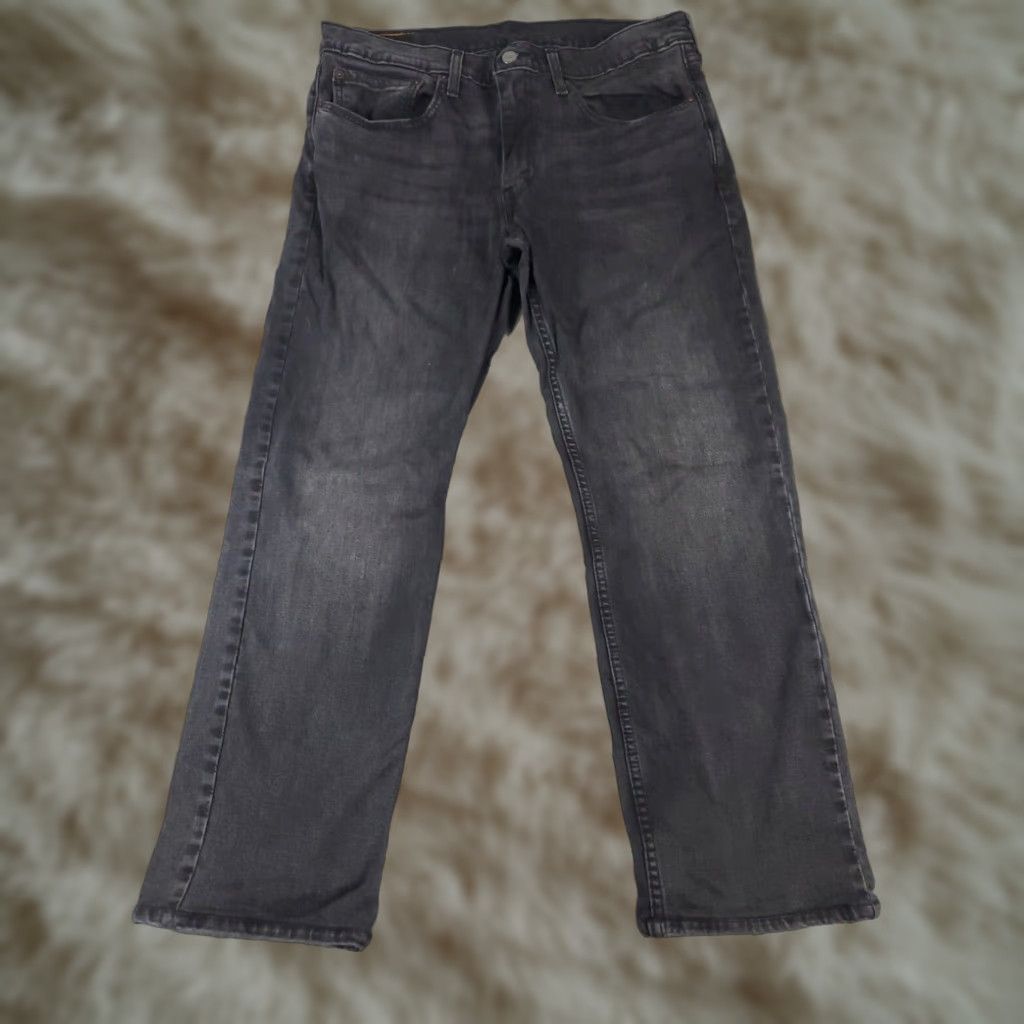 Levi's Levis 514 Jeans Mens Gray Straight Leg Regular Fit 34x29 Cotton Denim Pants Mens Size US 34 / EU 50 - 1 Thumbnail