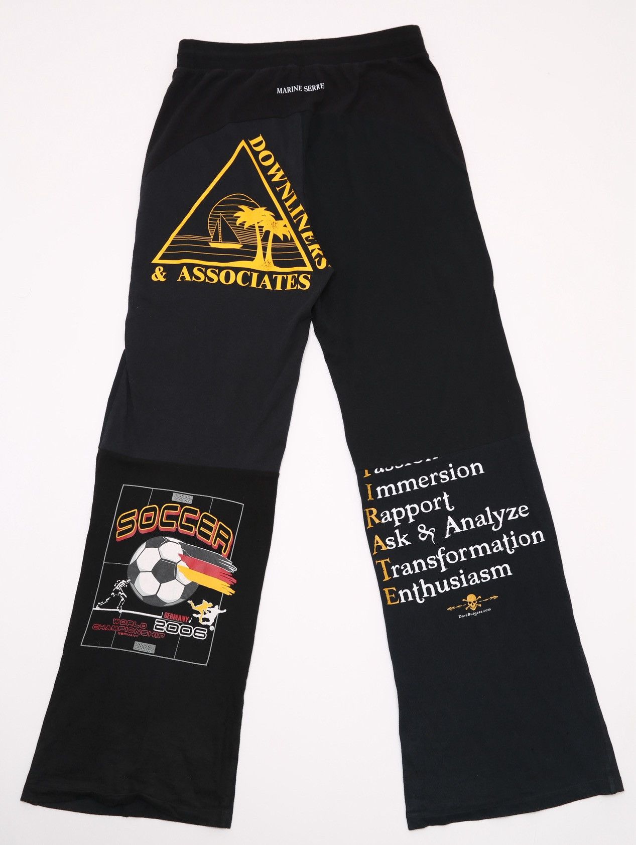 Marine Serre Gold Line Reconstructed T-Shirt Flared Sweatpants Size US 34 / EU 50 - 9 Thumbnail