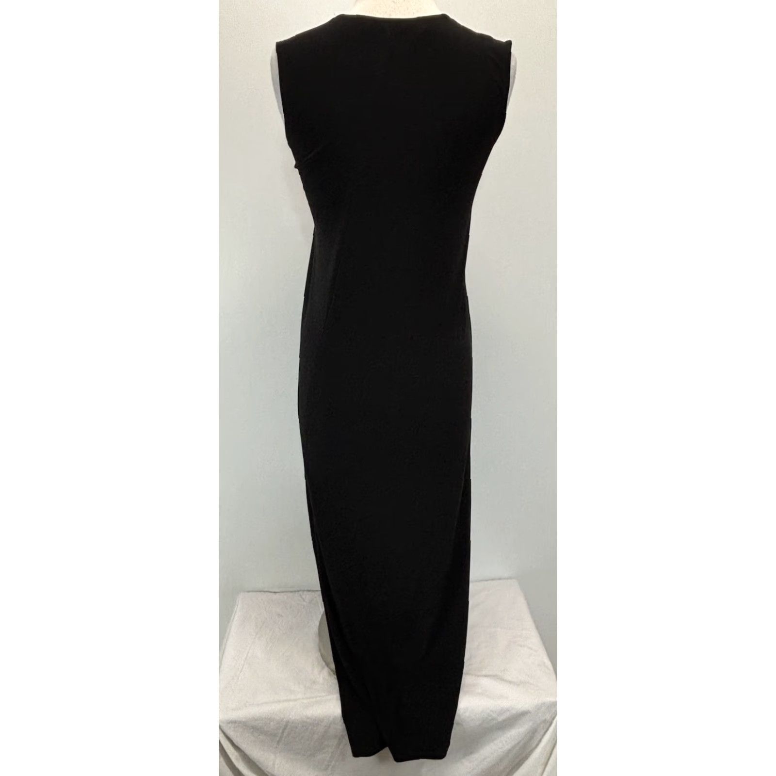 Norma Kamali Norma Kamali Kulture Dress Womens XS Black Maxi Sheath Sleeveless Stretch Size XS / US 0-2 / IT 36-38 - 3 Thumbnail