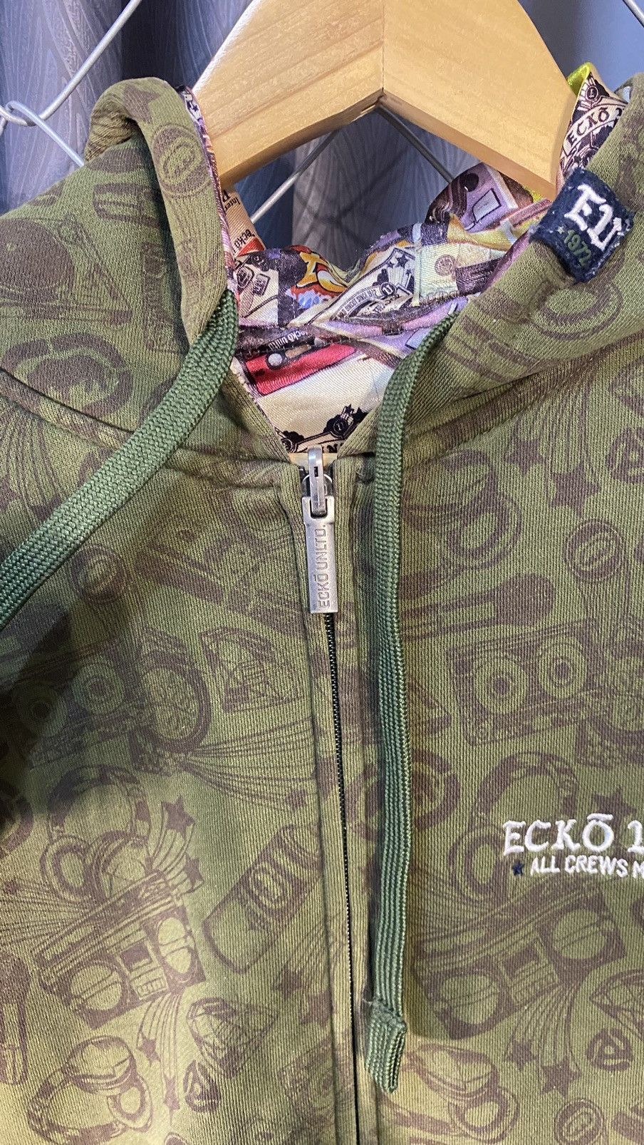 Ecko Unltd. VINTAGE y2k ECKO UNLTD HOODIE REVERSIBLE AOP MEDIUM Size US M / EU 48-50 / 2 - 11 Thumbnail