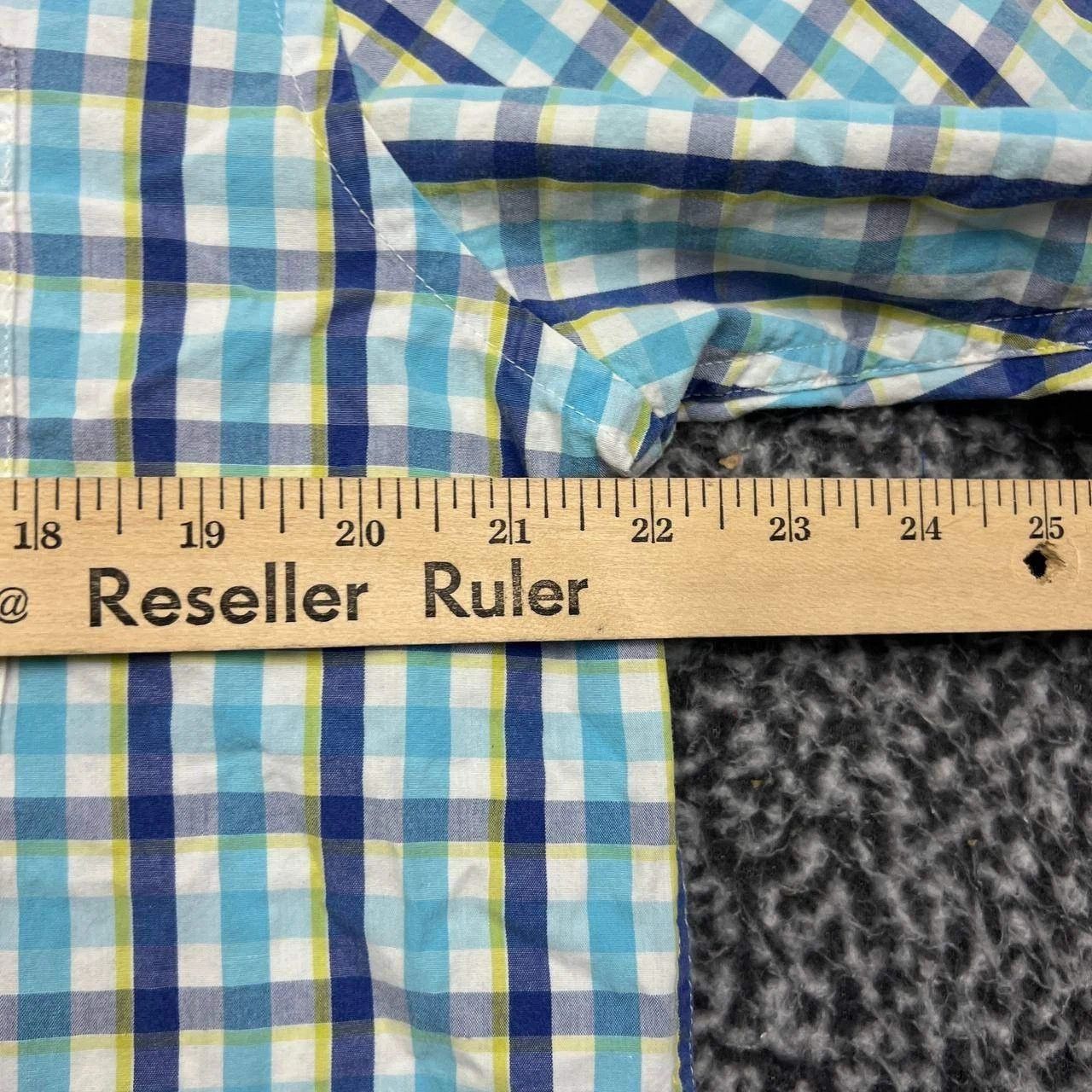 Izod Izod Button Down Shirt Men Medium Blue Plaid Collared Size US M / EU 48-50 / 2 - 3 Thumbnail