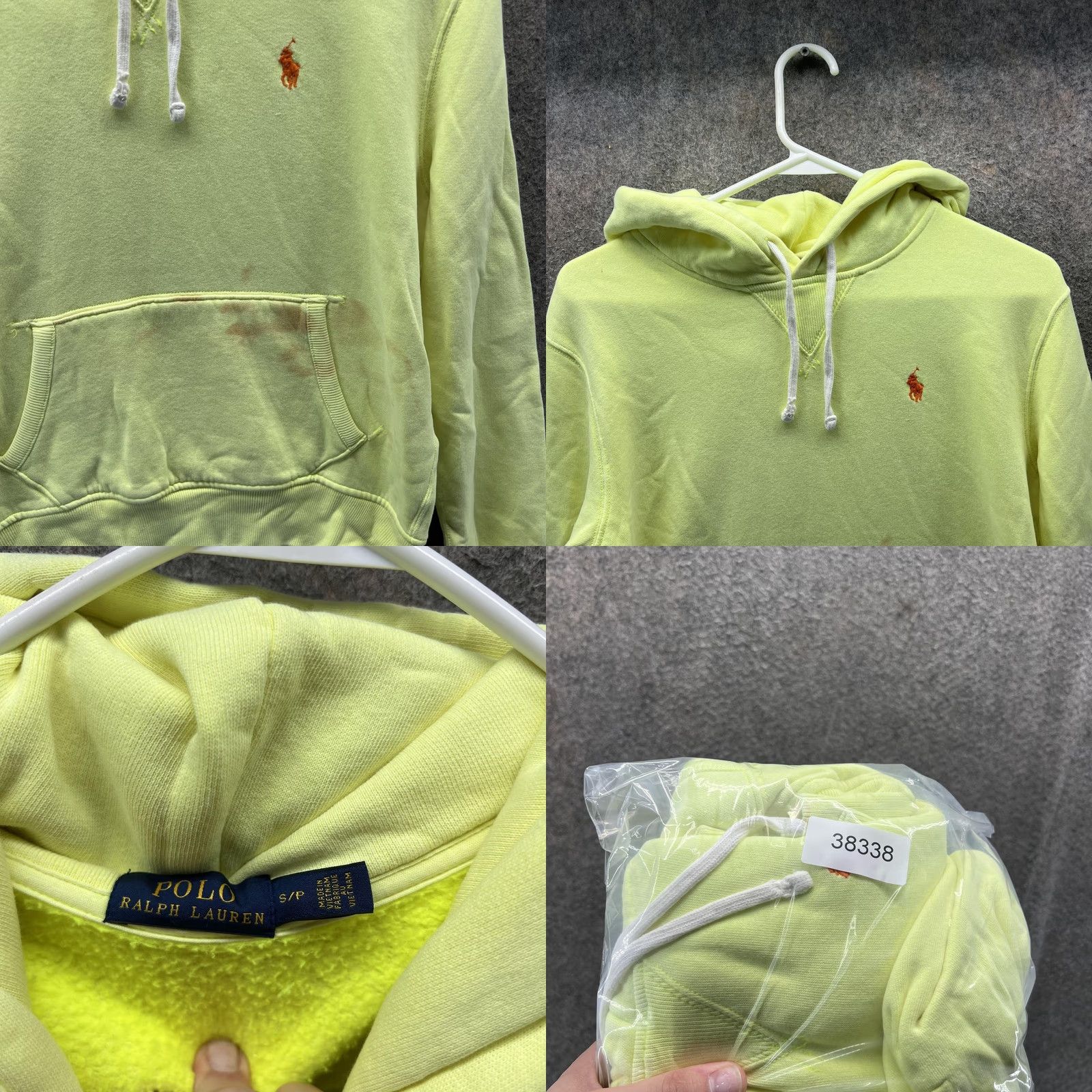 Polo Ralph Lauren Polo Ralph Lauren Hoodie Womens Small Yellow Fleece Pullover Sweatshirt Pony Logo Kangaroo Pocket Size S / US 4 / IT 40 - 8 Thumbnail