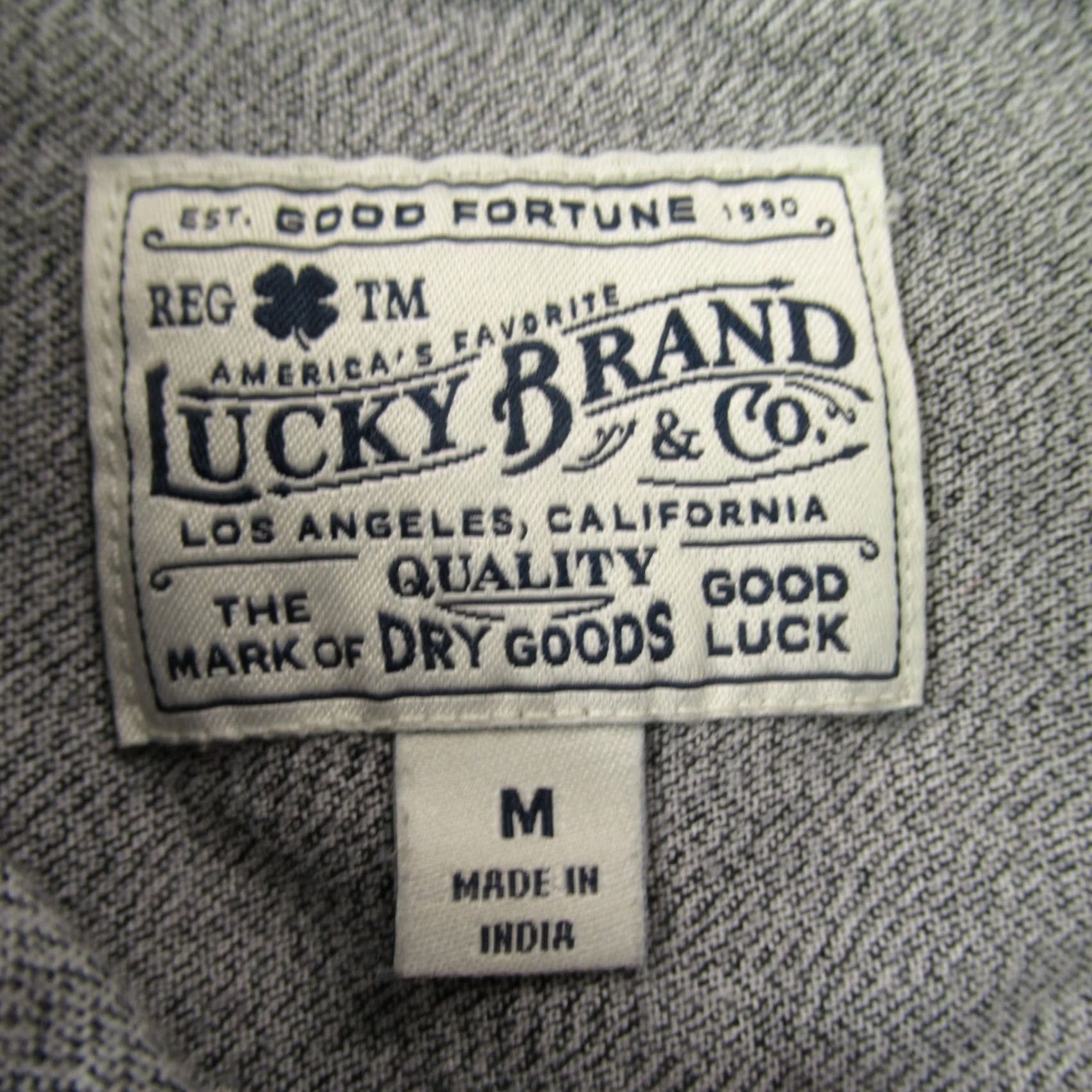 Lucky Brand Lucky Brand Shirt Mens Medium Short Sleeve Button Front Pocket Outdoors Gray Size US M / EU 48-50 / 2 - 3 Thumbnail