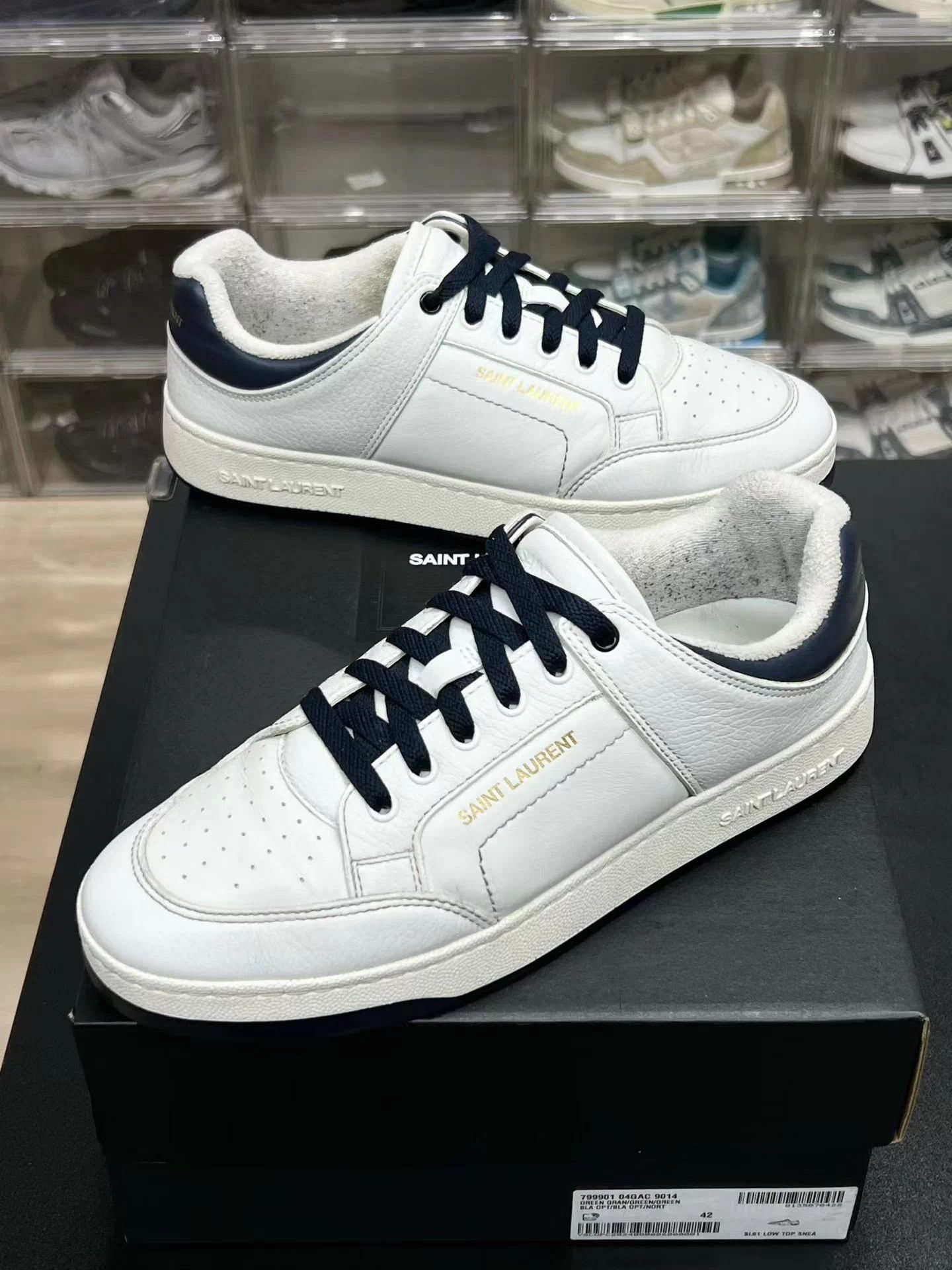 Saint Laurent Paris YSL SL/61 Low-Top Sneakers White 42 EU Size US 9 / EU 42 - 1 Thumbnail