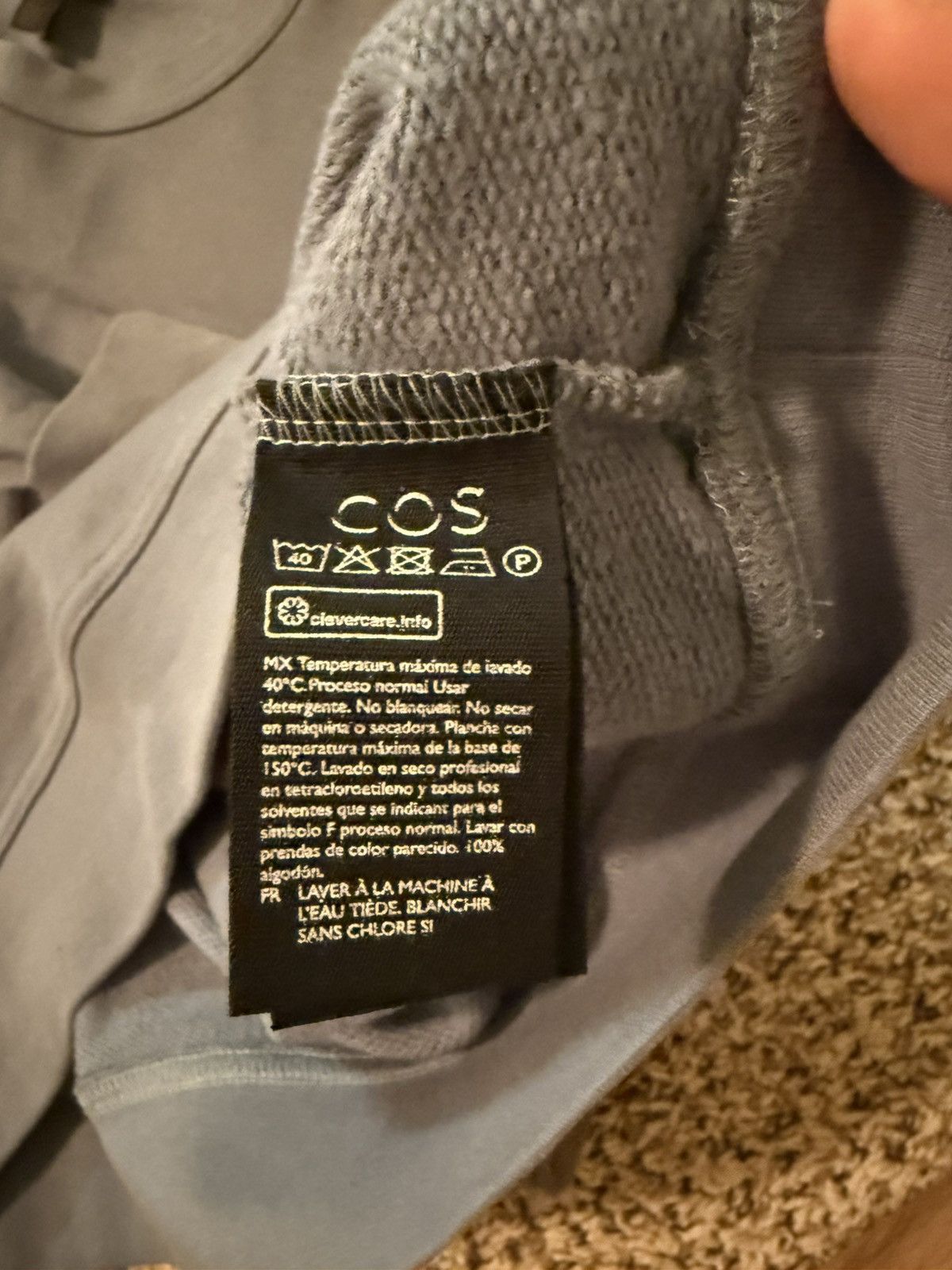 Cos COS Turquoise Blue Sweatshirts Size US L / EU 52-54 / 3 - 3 Thumbnail