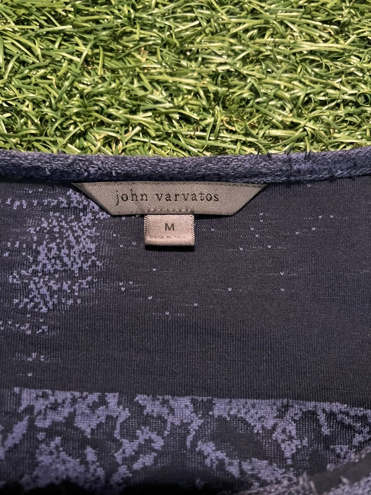 John Varvatos John Varvatos Vanderbilt Blue Textured Long Sleeve Shirt Size US M / EU 48-50 / 2 - 3 Thumbnail