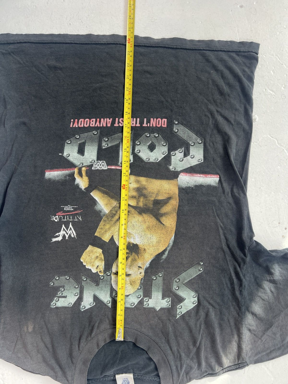 Vintage × WWE 90’s stone cold wwe faded t shirt Size US L / EU 52-54 / 3 - 6 Thumbnail